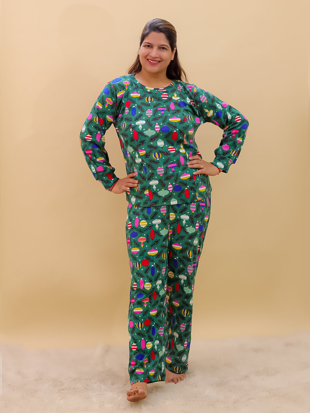  Merry Snuggle Squad Christmas Maternity and Nursing Pajama Set Multi