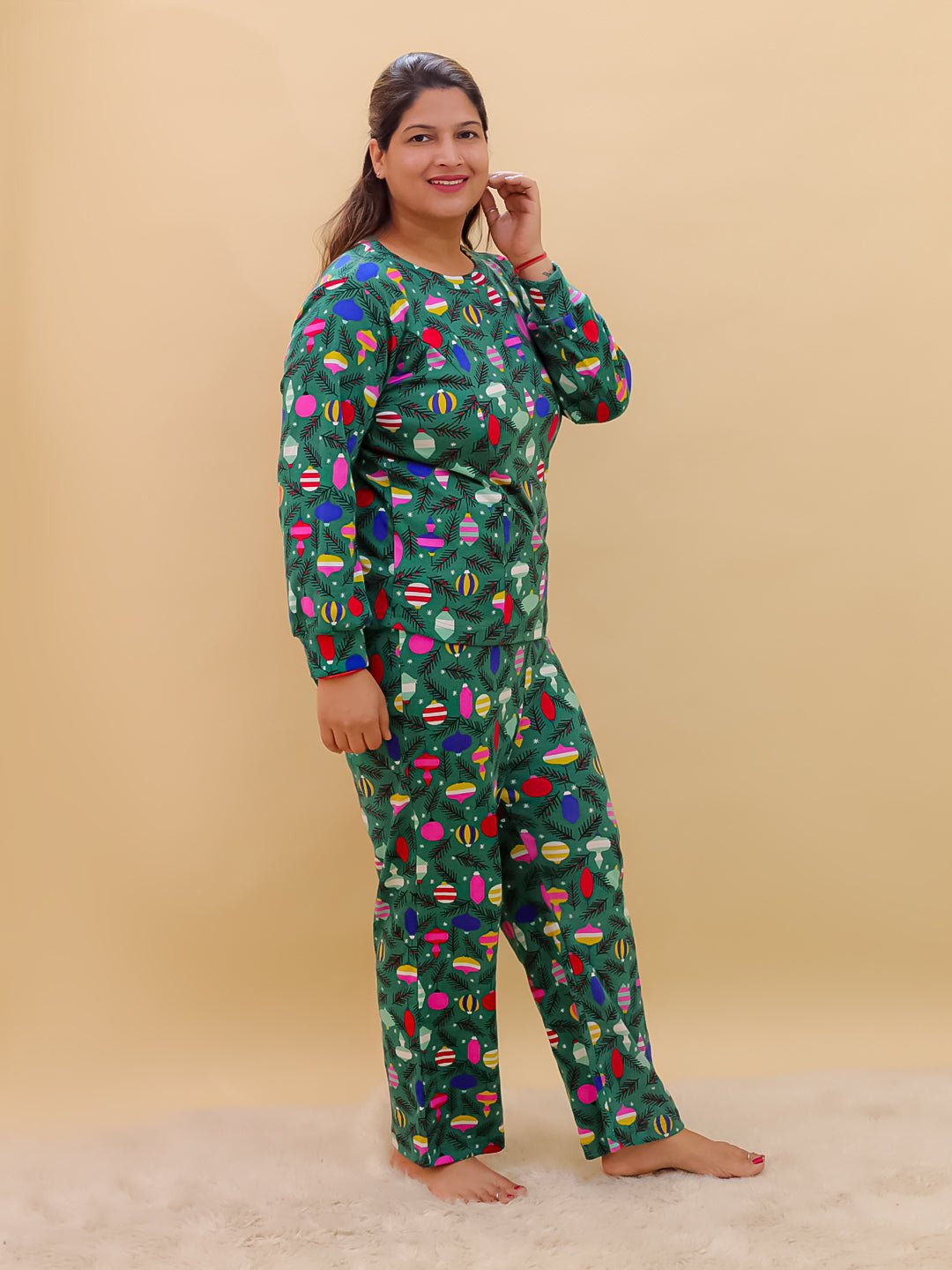  Merry Snuggle Squad Christmas Maternity and Nursing Pajama Set Multi
