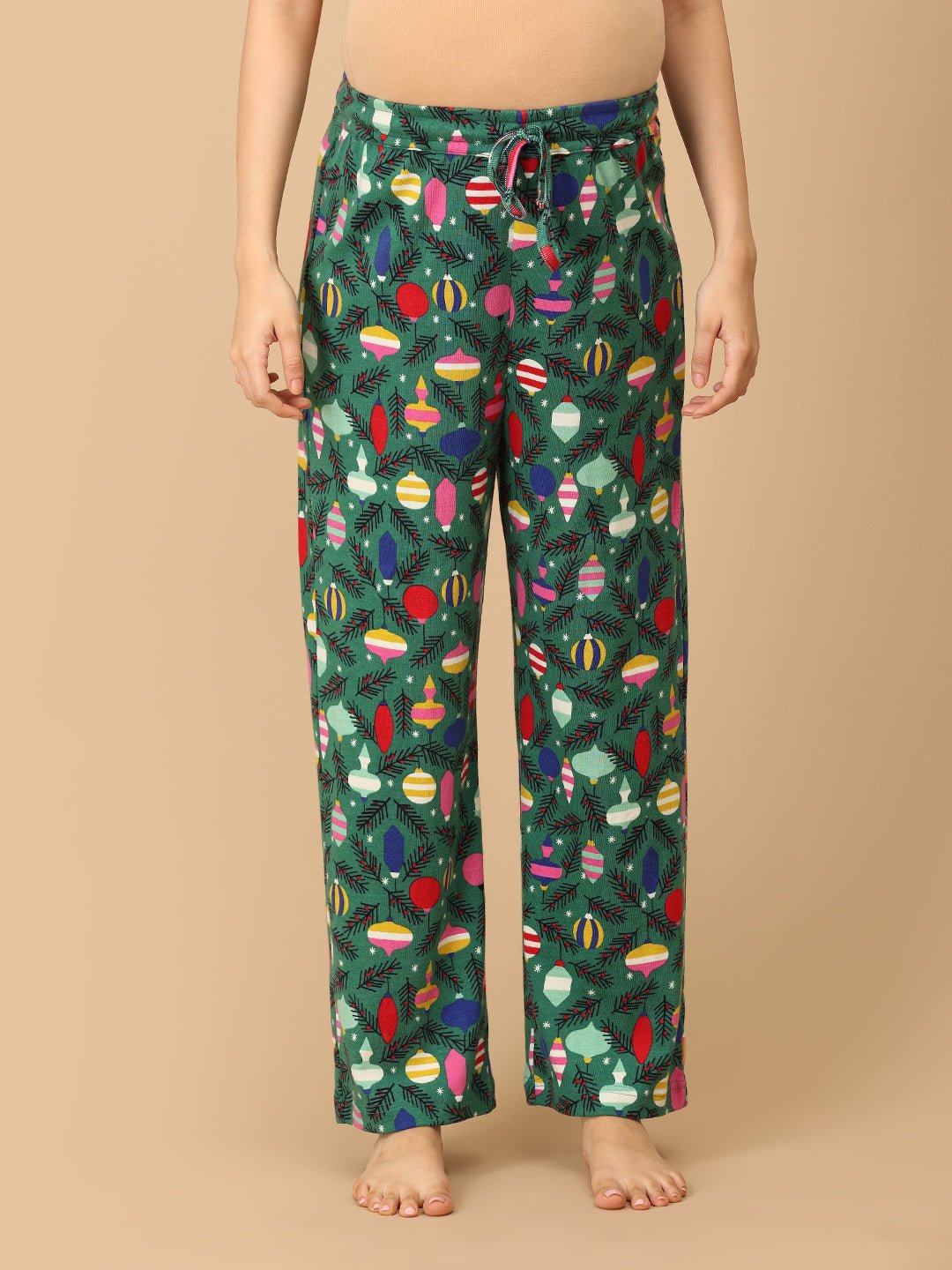  Merry Snuggle Squad Christmas Maternity and Nursing Pajama Set Multi