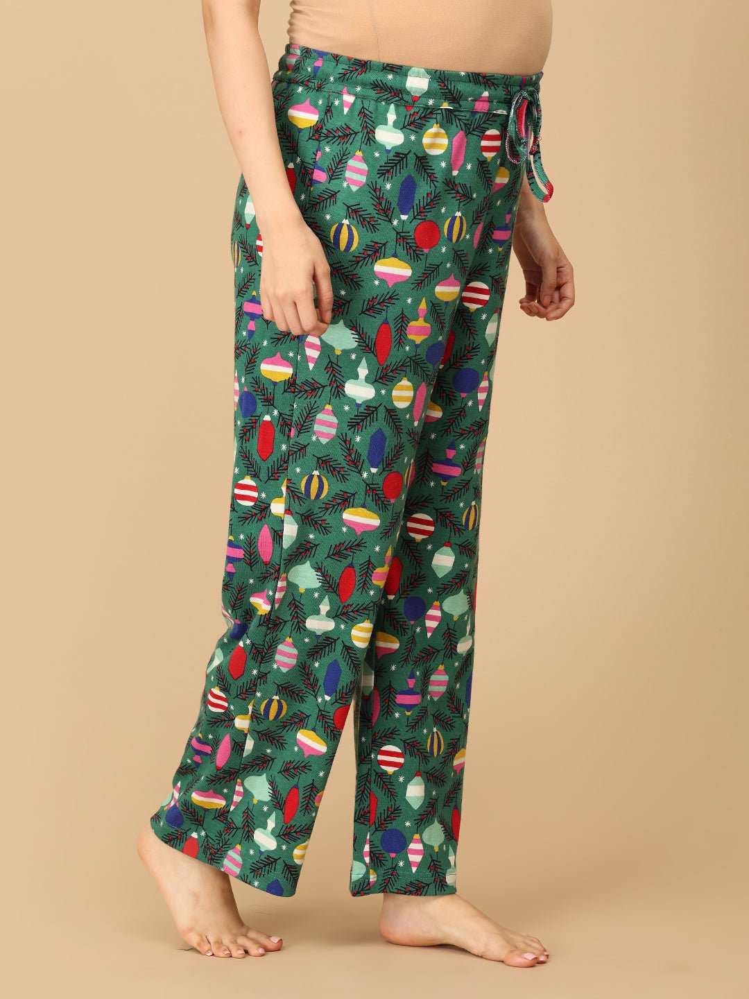  Merry Snuggle Squad Christmas Maternity and Nursing Pajama Set Multi