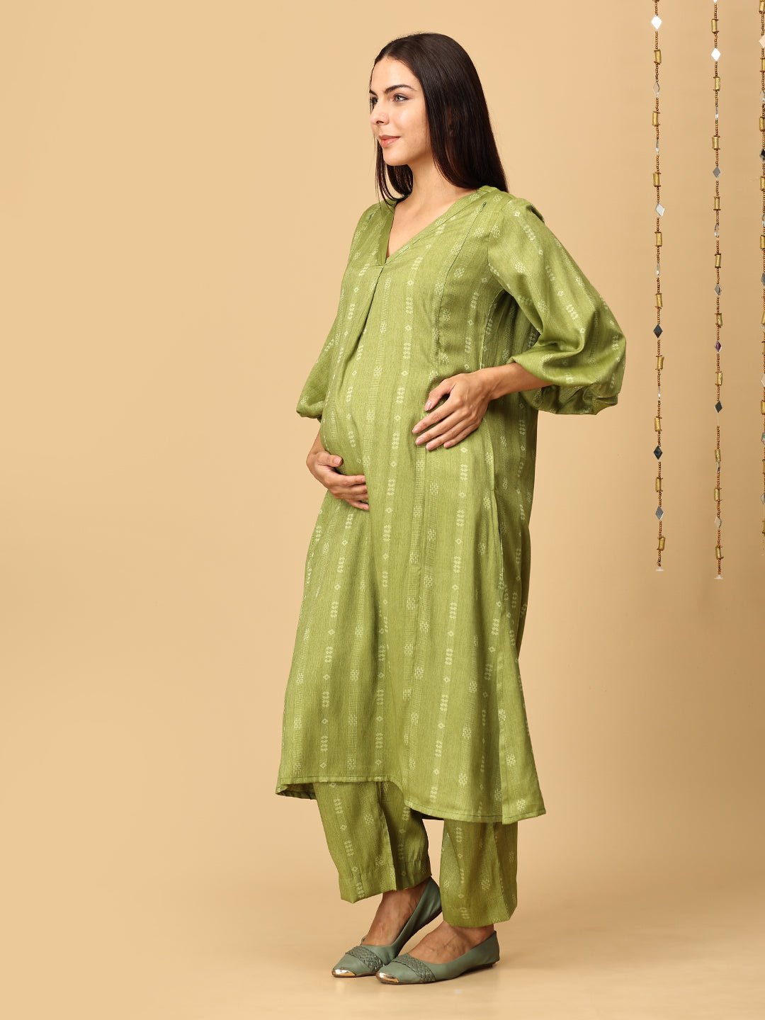  Mint Magic Maternity and Nursing Co Ord Set Green