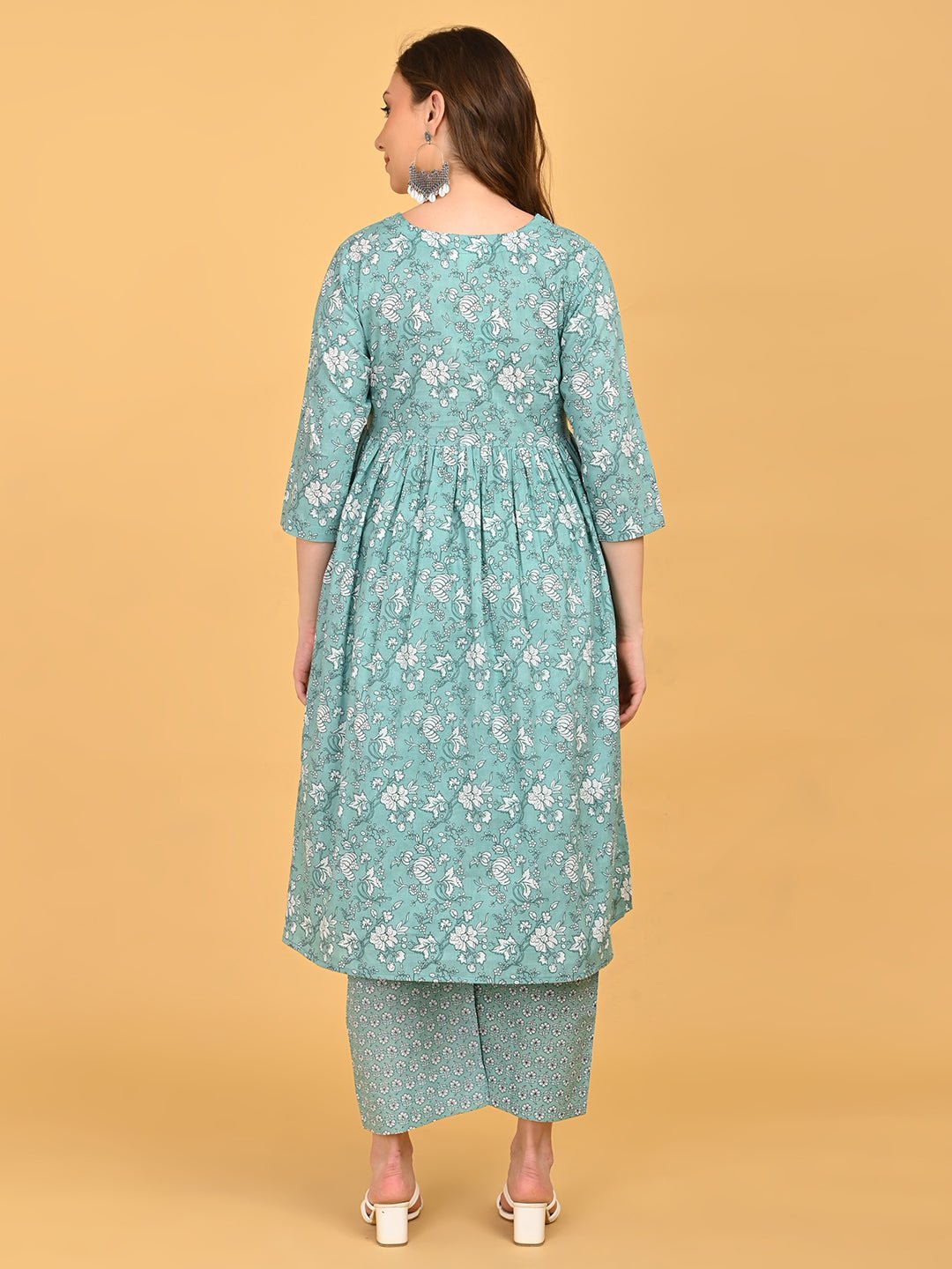  MintSaheli Maternity and Nursing Kurta Set Sage Green