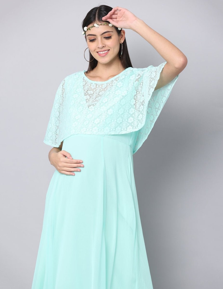  Misty Miss Jade Maternity and Nursing Gown Mint