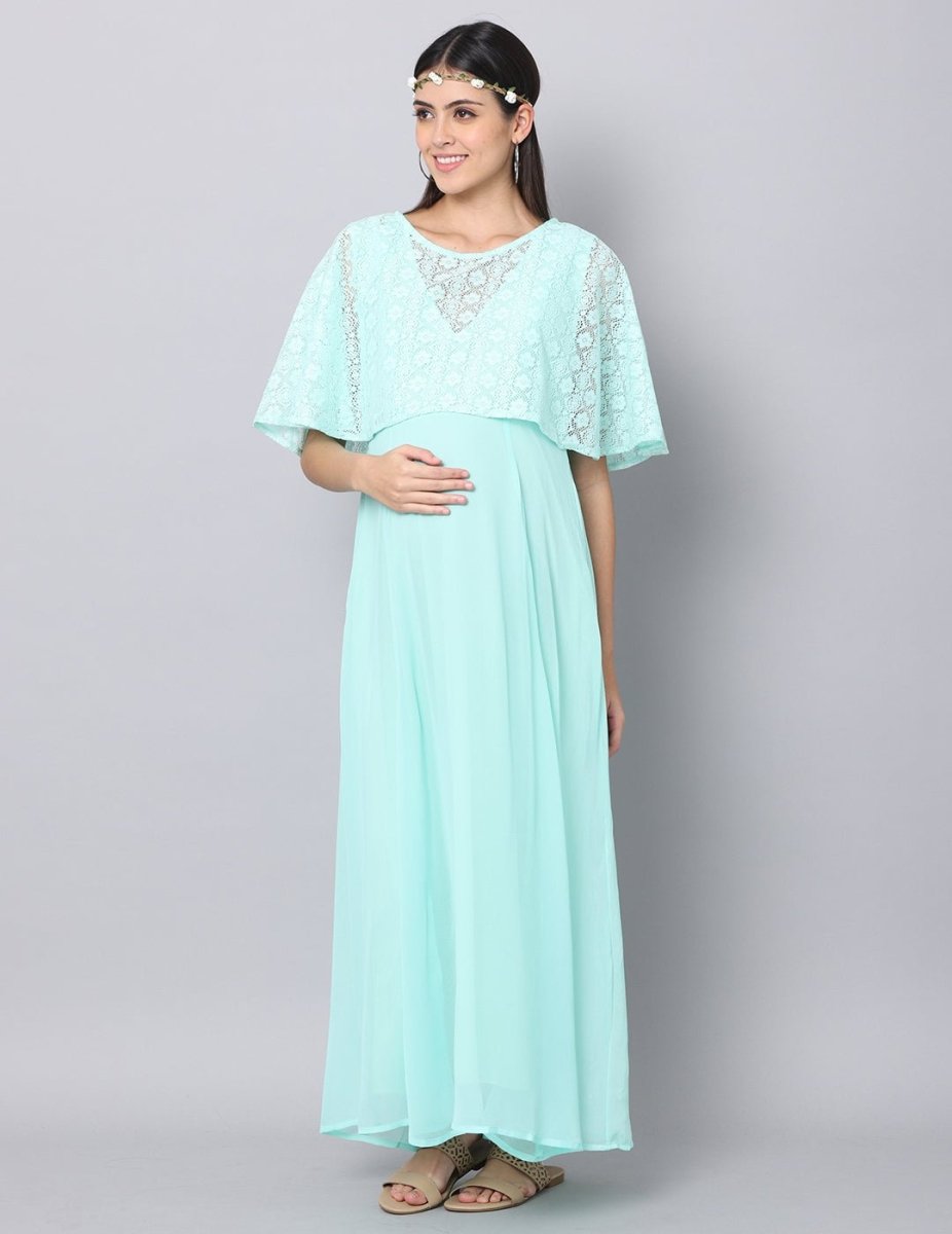  Misty Miss Jade Maternity and Nursing Gown Mint