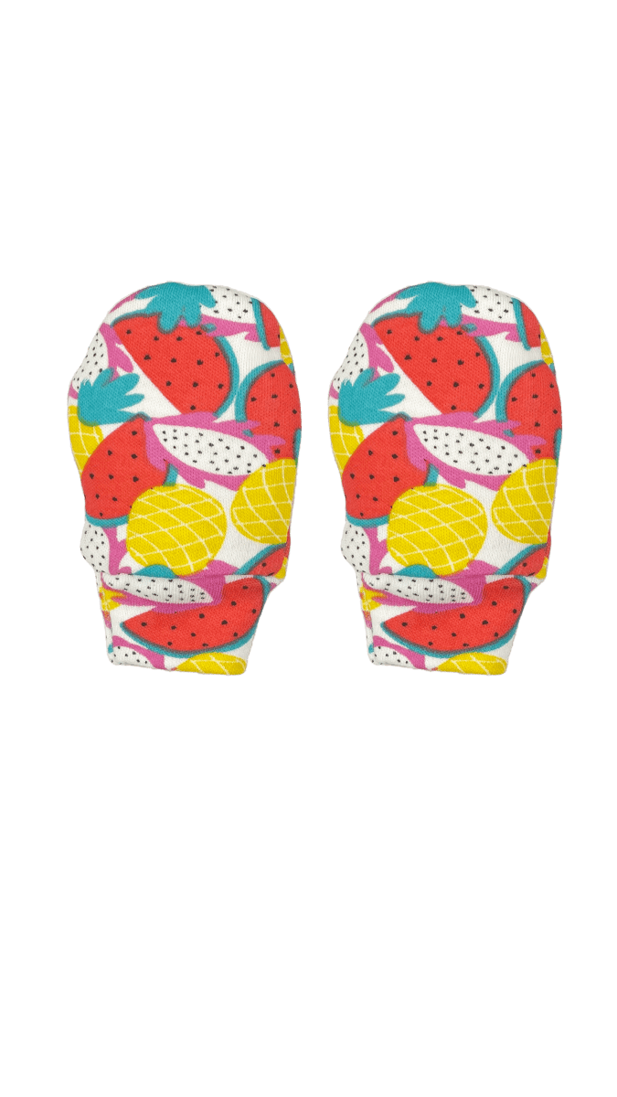  Fruitilicious Mittens Booties and Cap Set