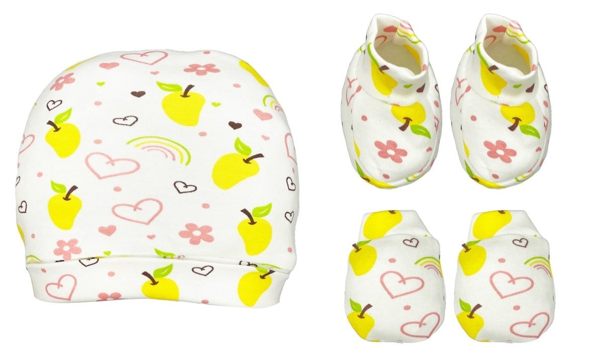  Mango Mia Mittens Booties and Cap Set