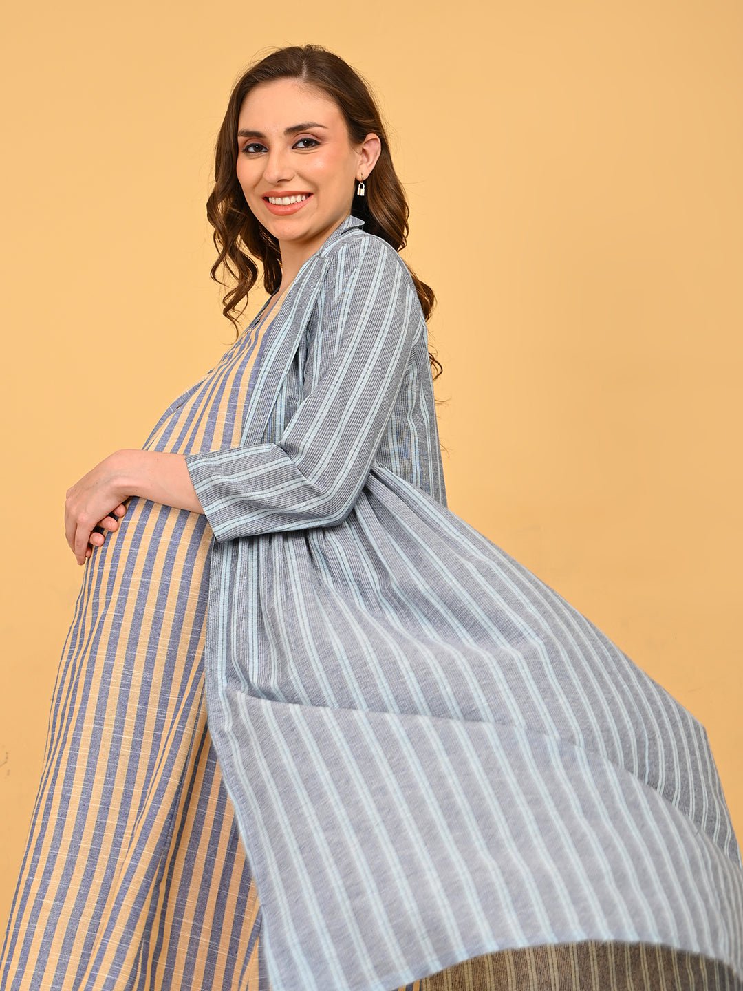  Modern Loom Maternity and Nursing Shacket Dress Multi