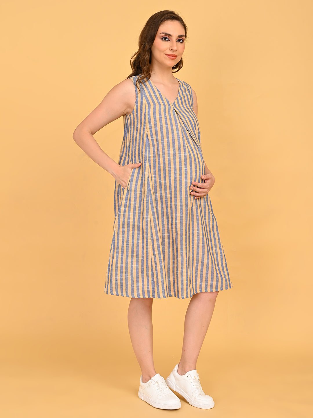  Modern Loom Maternity and Nursing Shacket Dress Multi
