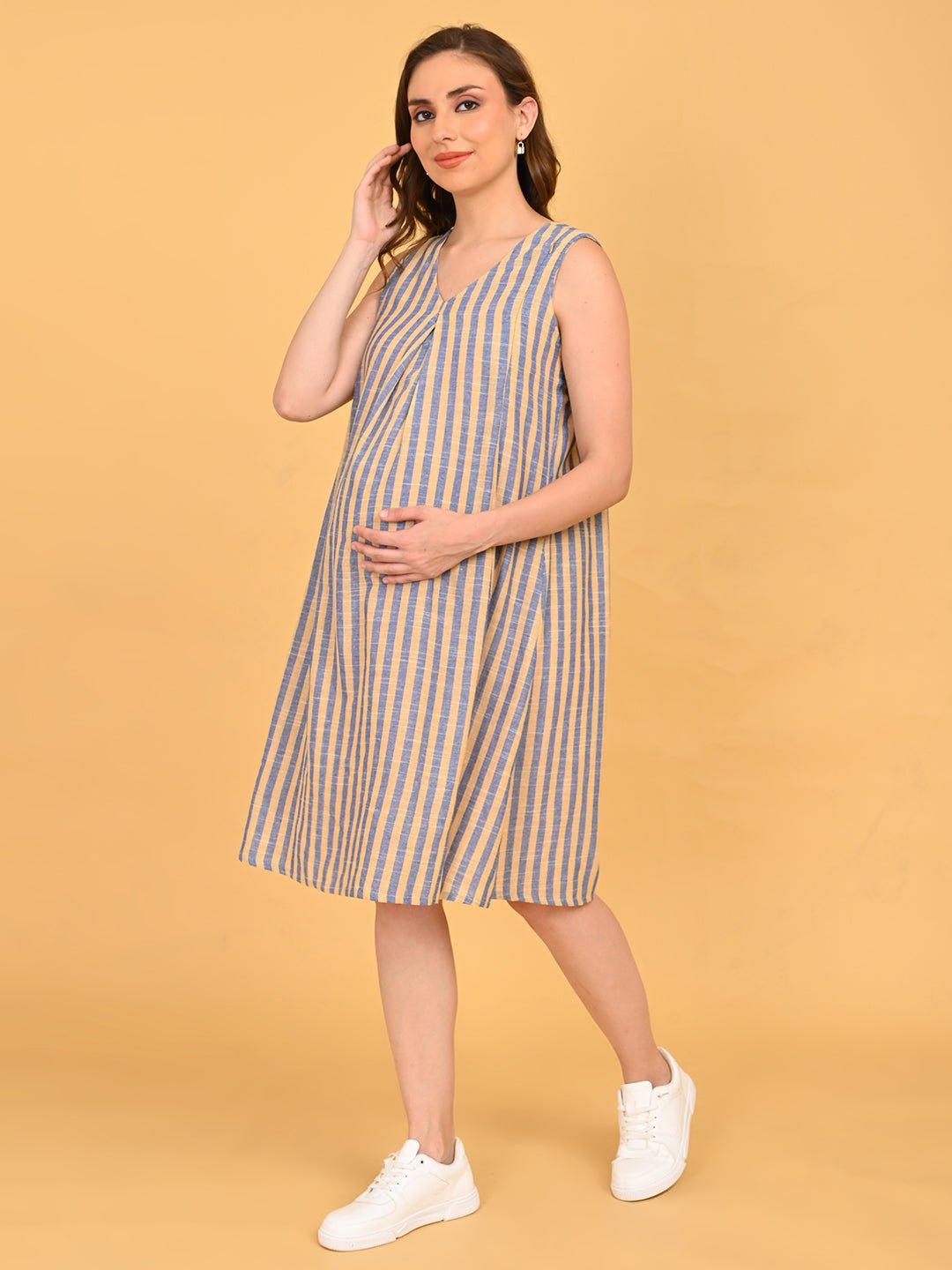  Modern Loom Maternity and Nursing Shacket Dress Multi