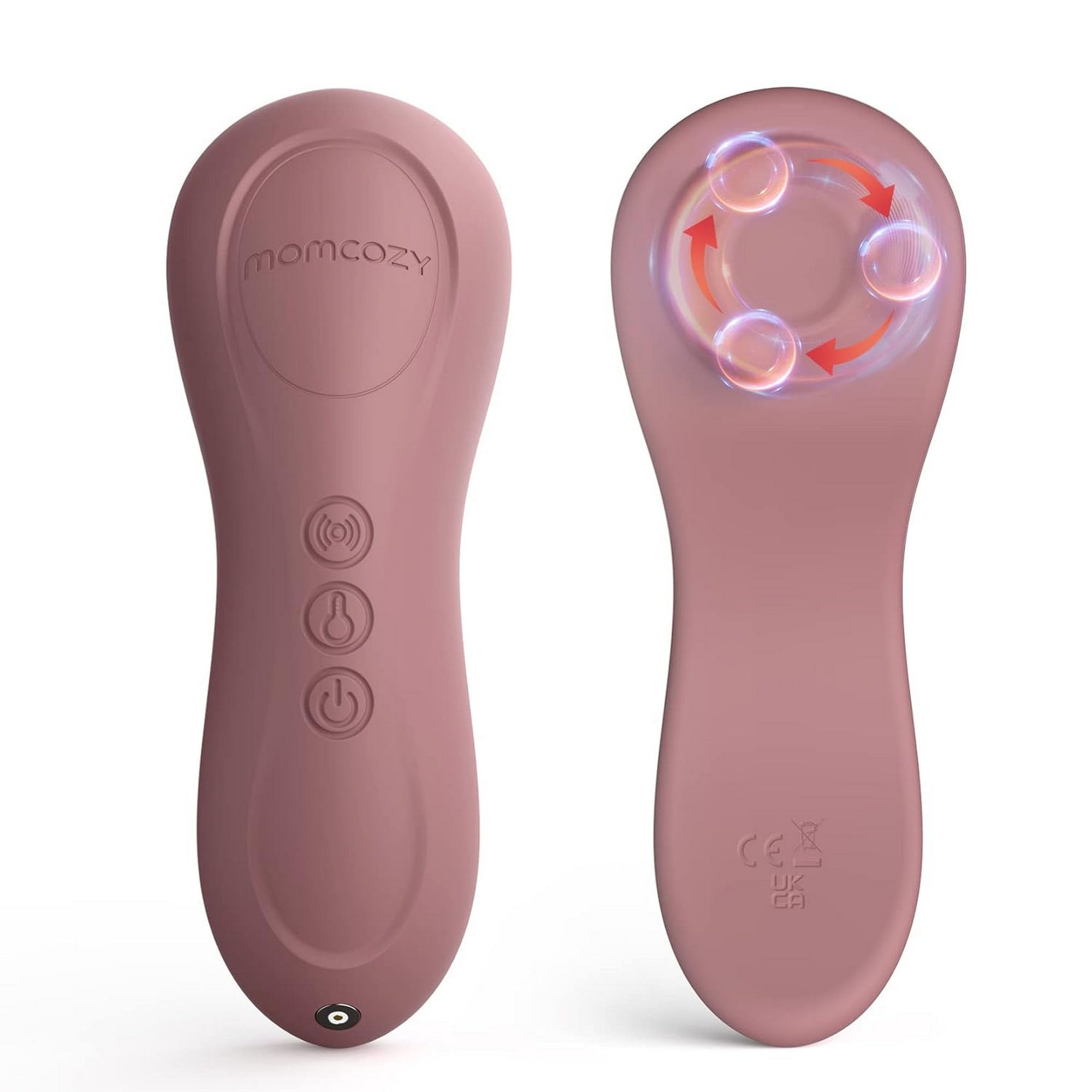 Momcozy 3-in-1 Kneading Lactation Breastfeeding Massager Maroon 0.99lb