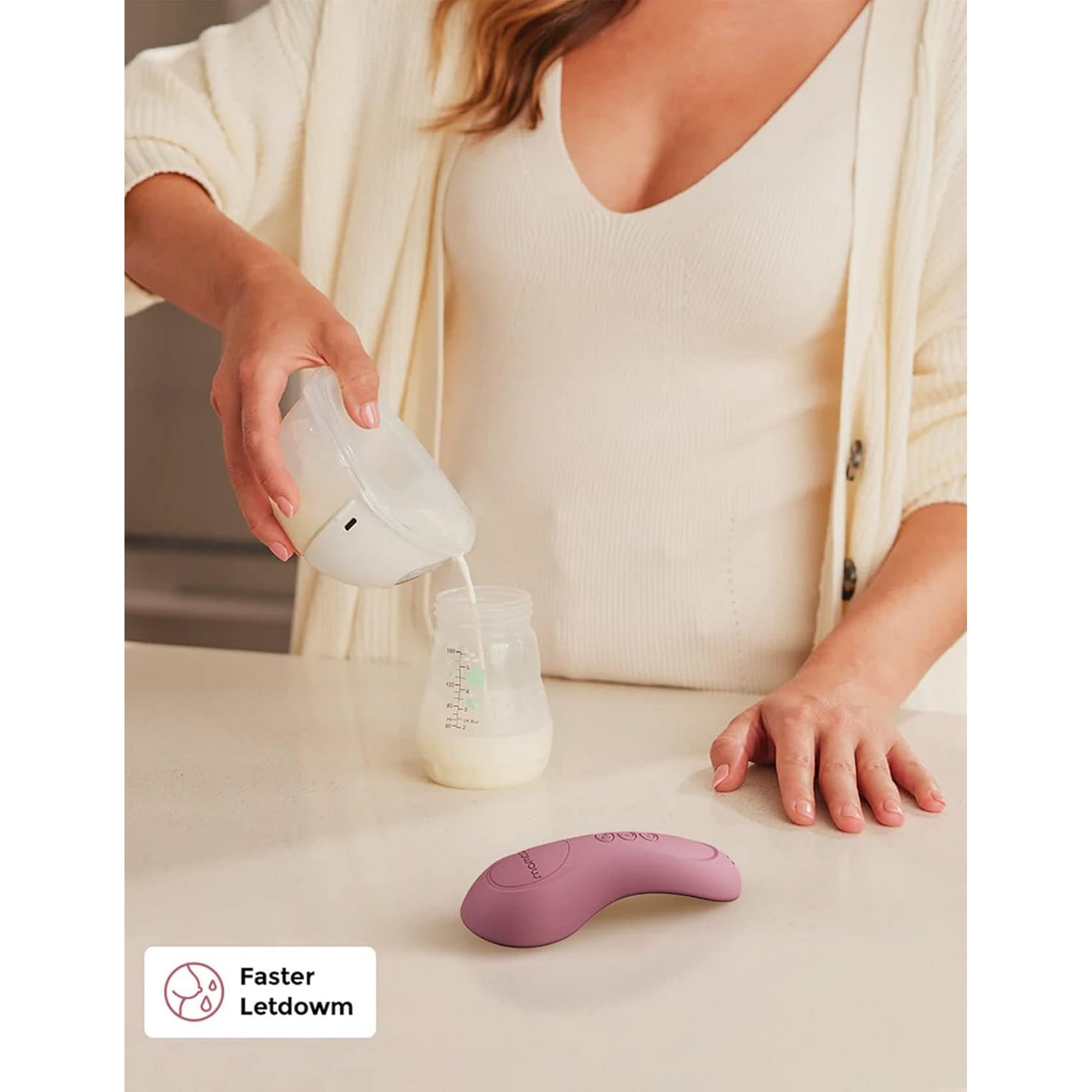 Momcozy 3-in-1 Kneading Lactation Breastfeeding Massager Maroon 0.99lb