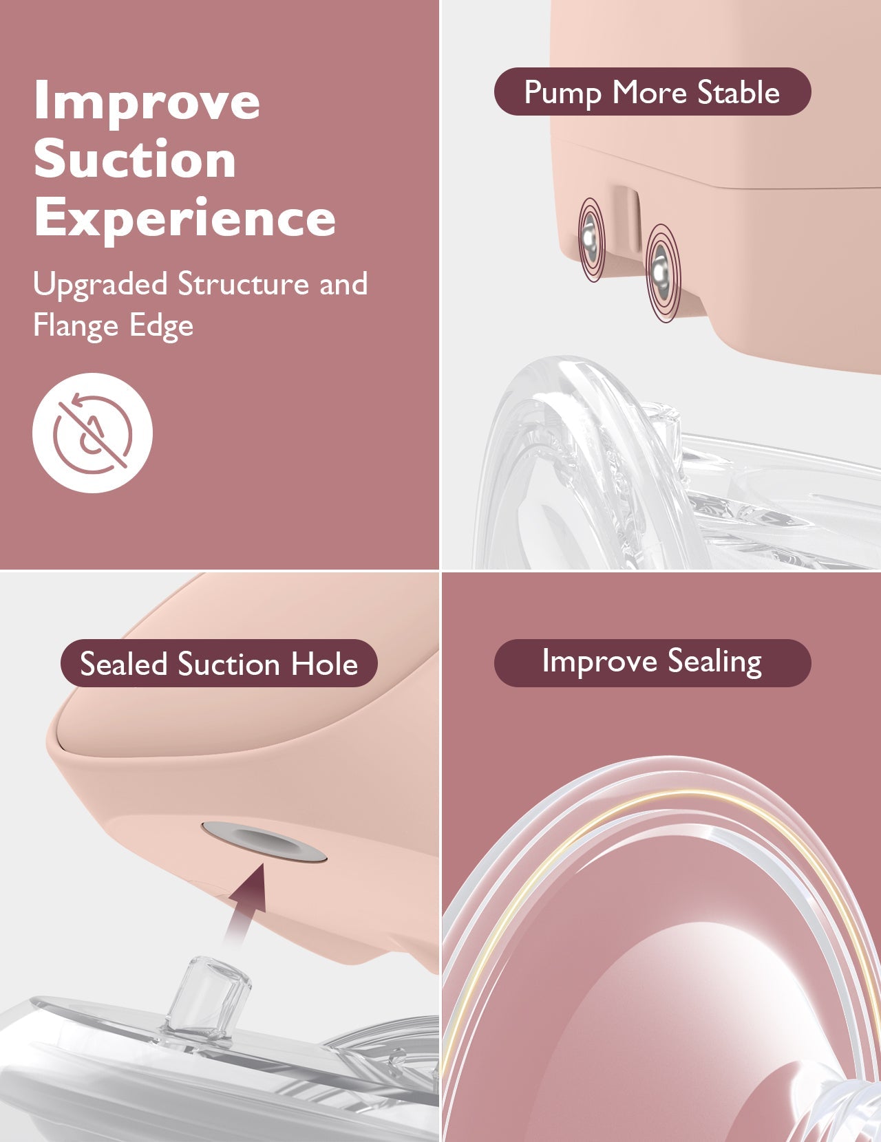 Momcozy S9 Pro Double Hands-Free Breast Pump Pink 0.55lb