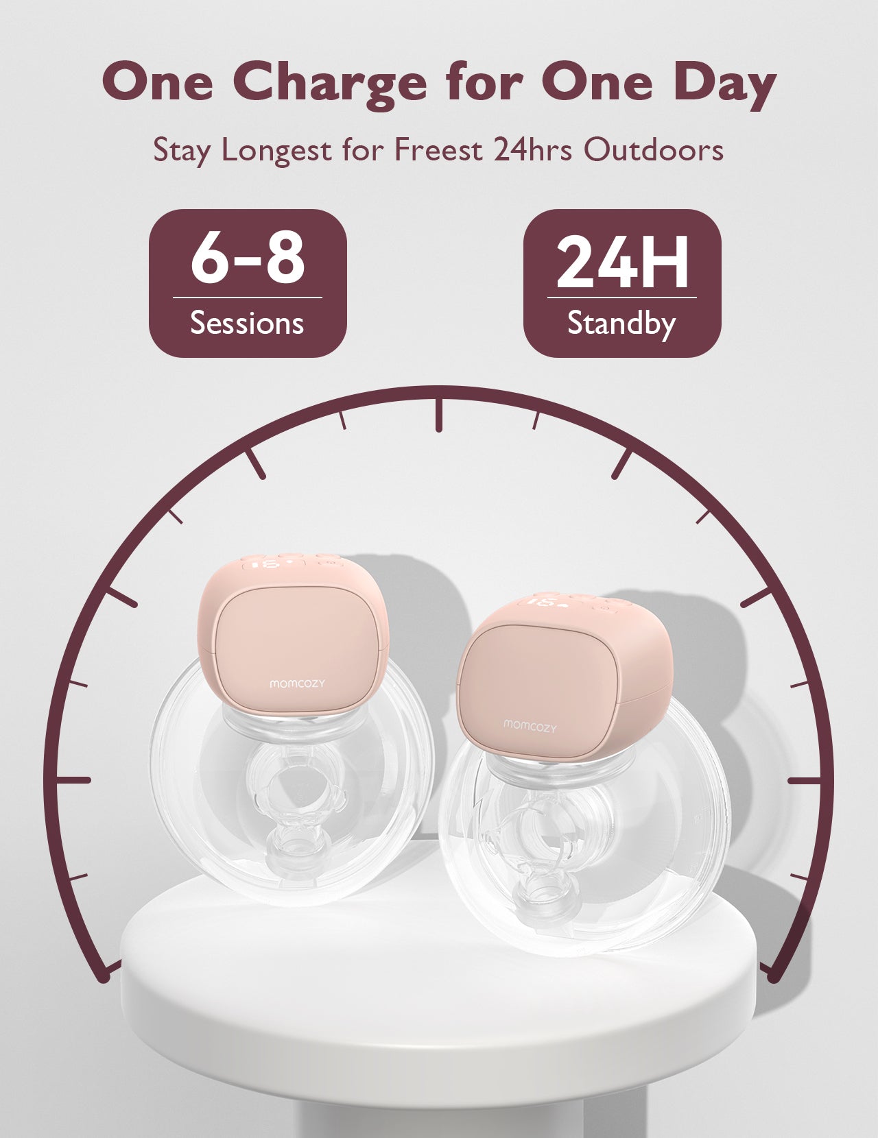 Momcozy S9 Pro Double Hands-Free Breast Pump Pink 0.55lb
