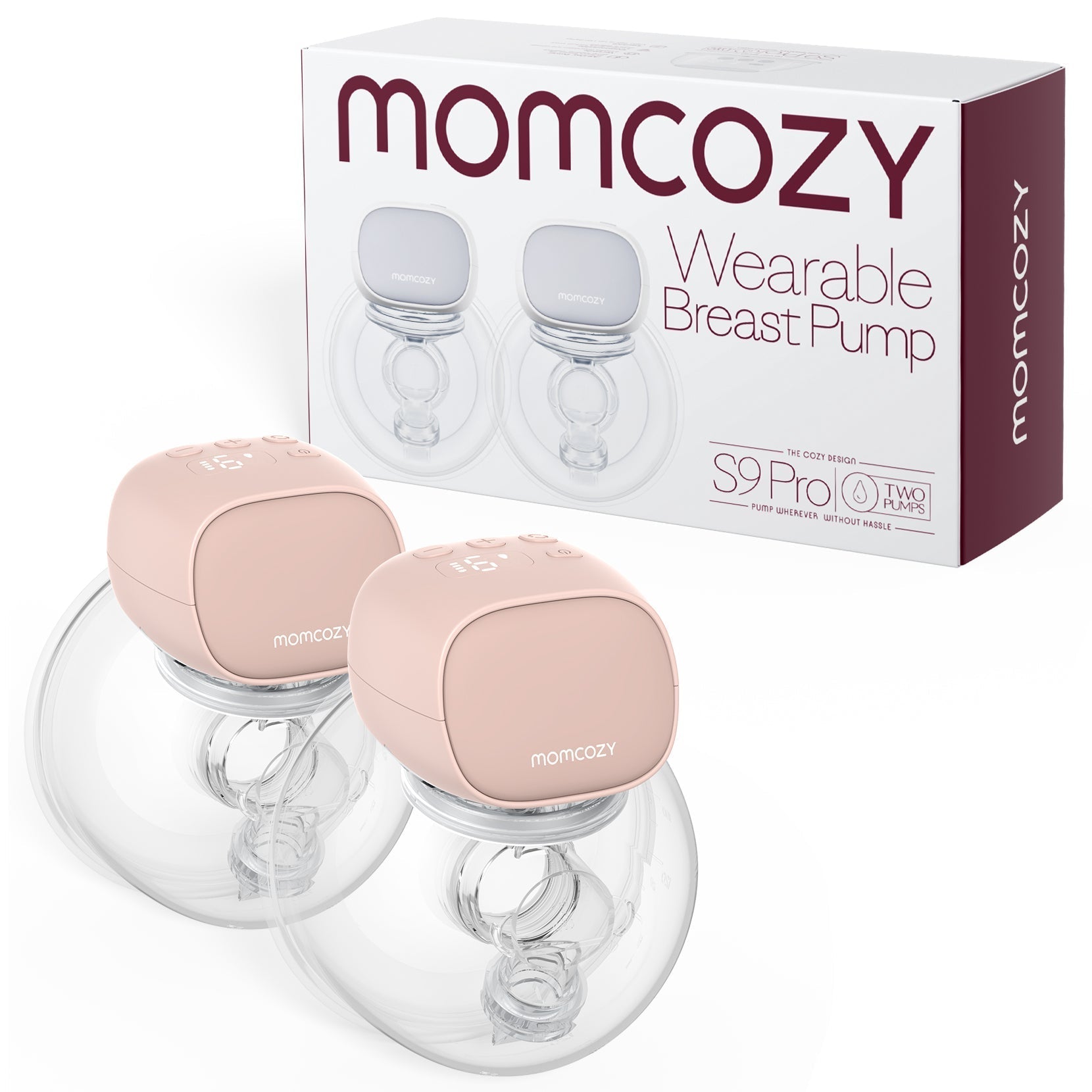 Momcozy S9 Pro Double Hands-Free Breast Pump Pink 0.55lb