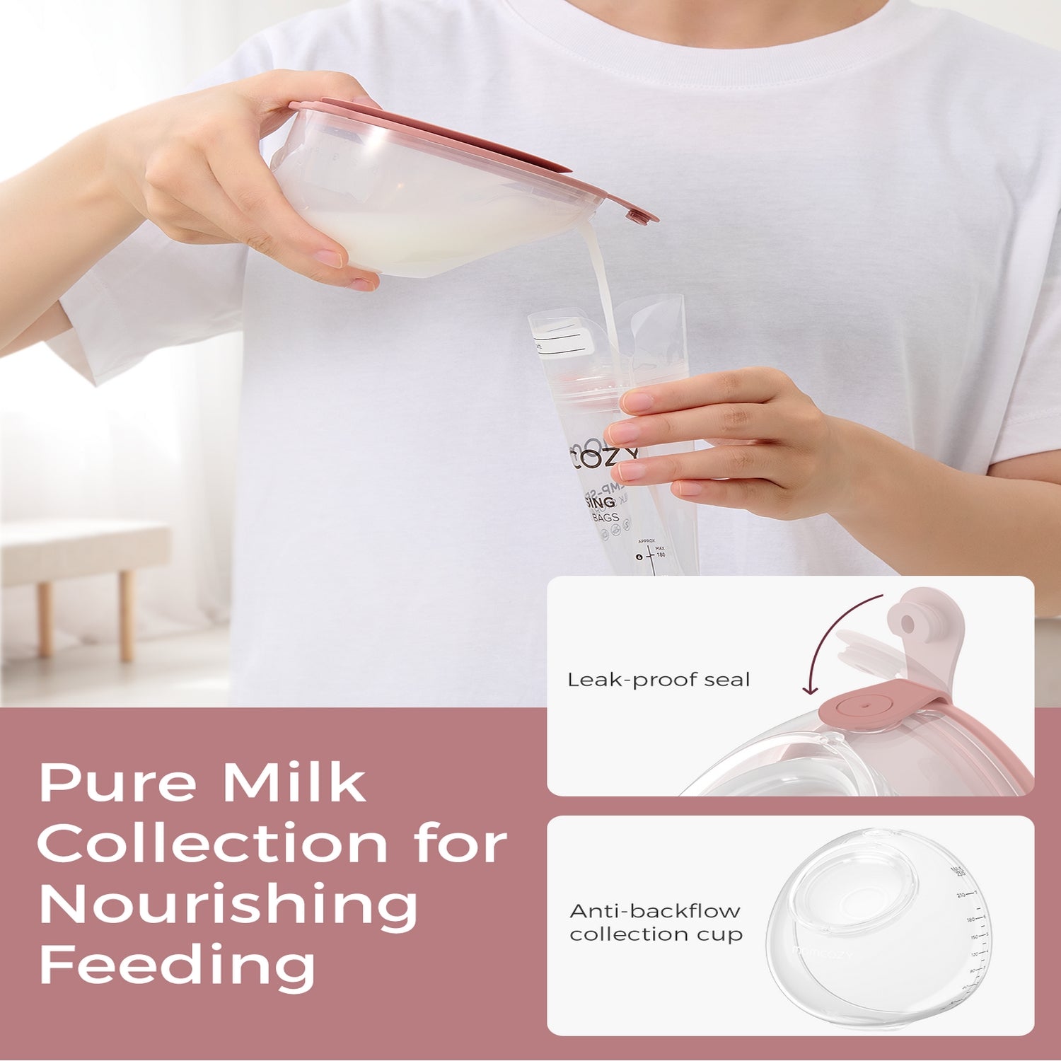 Momcozy V2 Pro BP254-NR10BA Single Electric Breast Pump Red