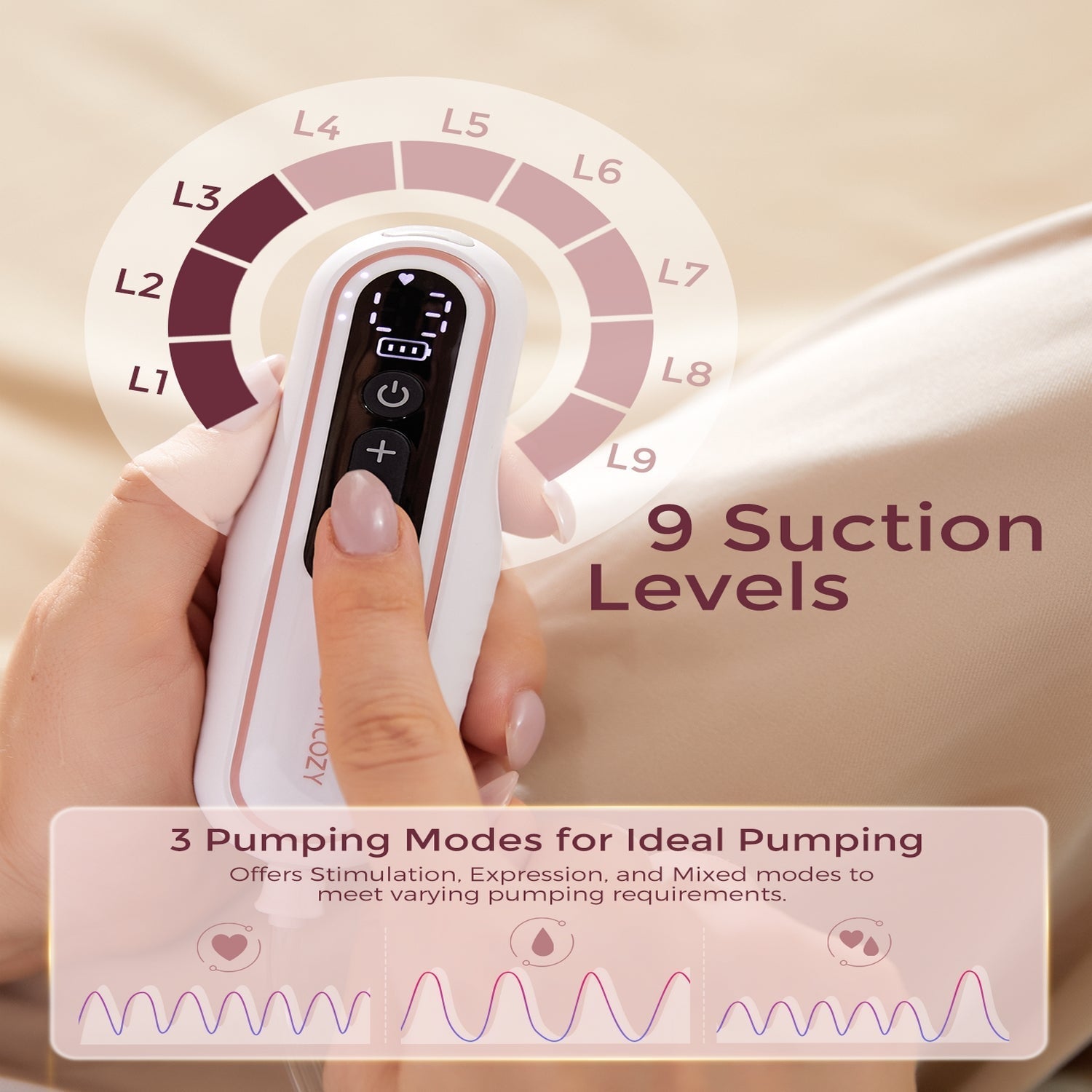 Momcozy V2 Pro BP254-NR10BA Single Electric Breast Pump Red