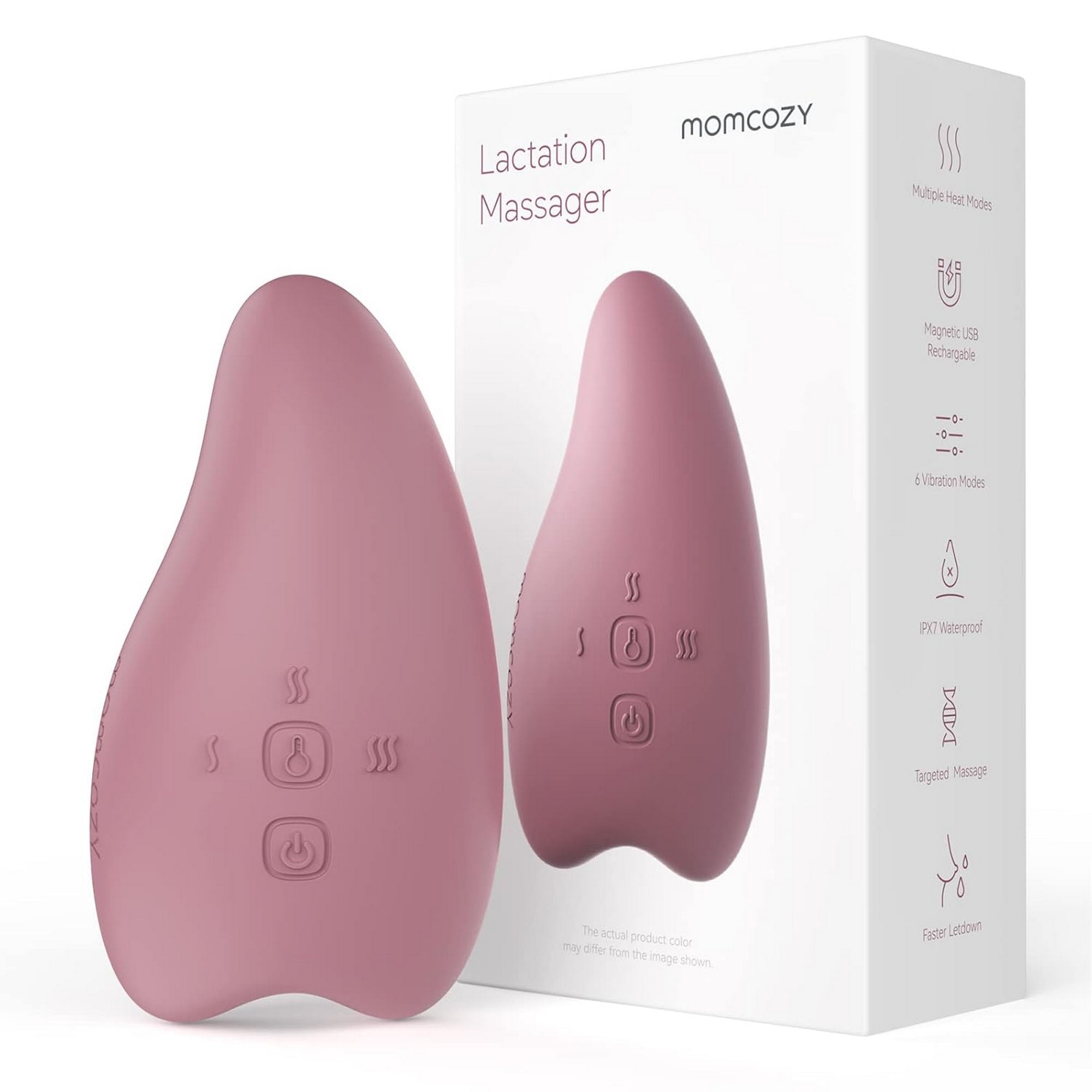 Momcozy Warming Lactation Breastfeeding Massager Maroon 0.44lb