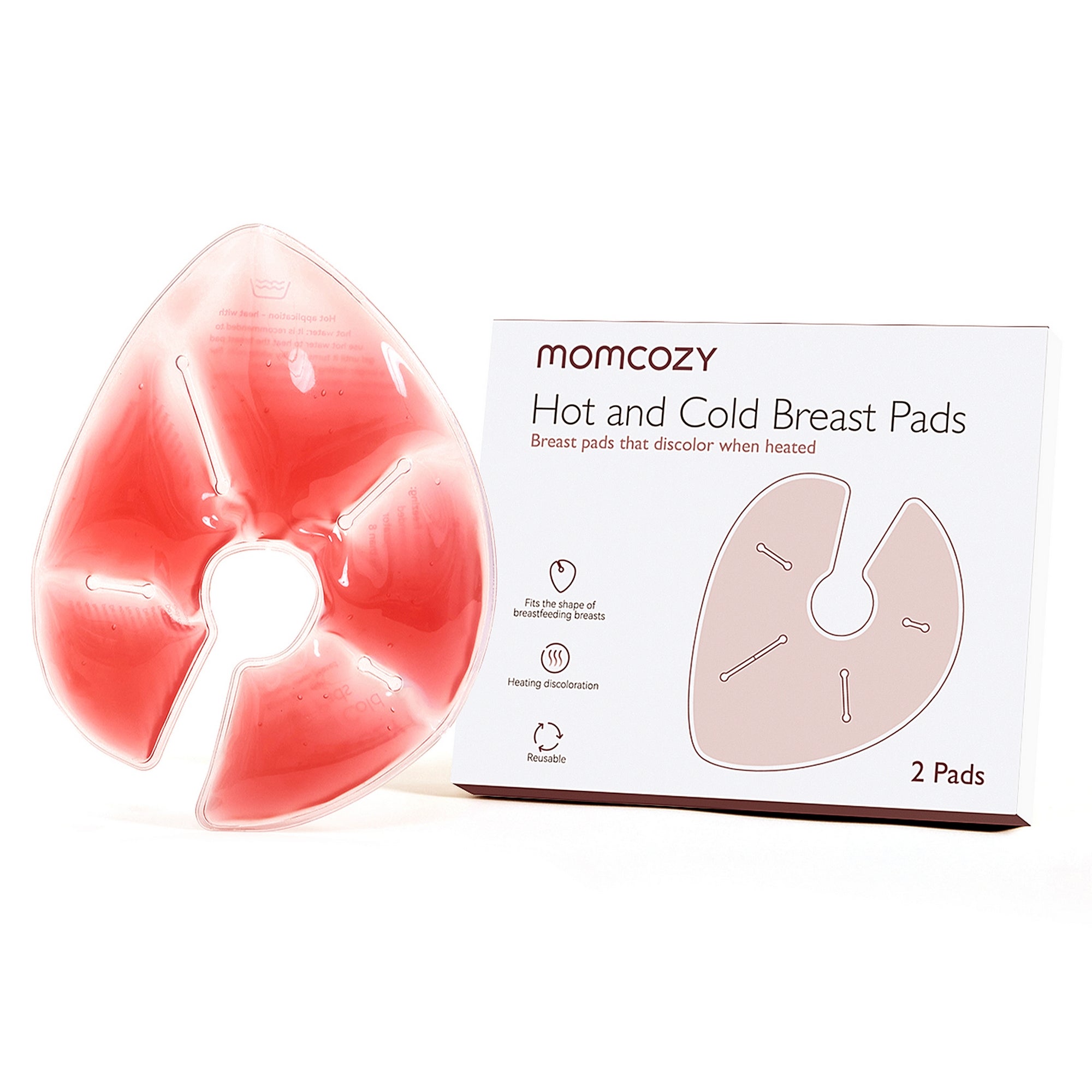 Momcozy Large Reusable Breast Therapy Hot & Cold Breast Pad Pink 0.84lb