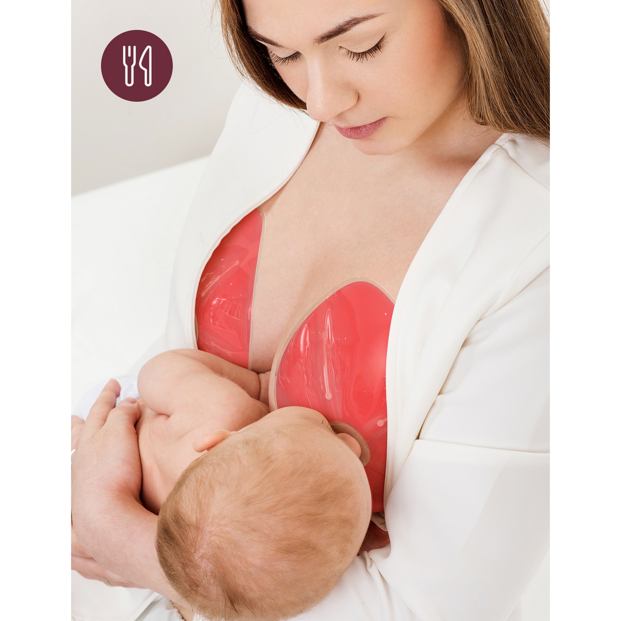 Momcozy Large Reusable Breast Therapy Hot & Cold Breast Pad Pink 0.84lb