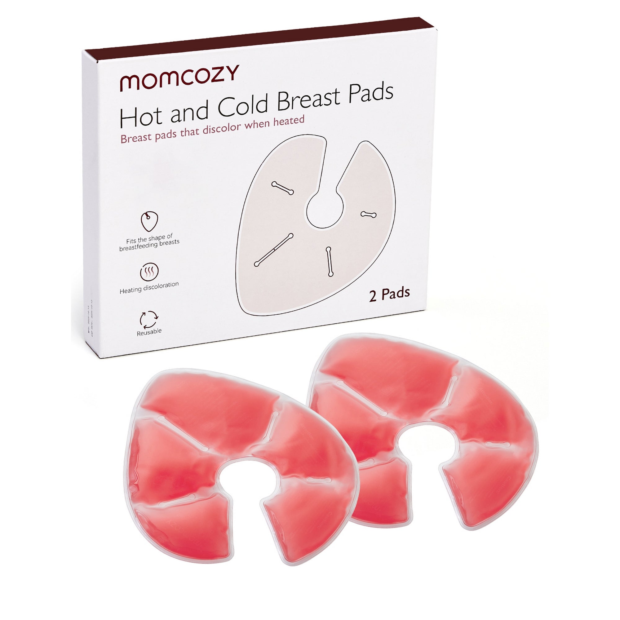 Momcozy Large Reusable Breast Therapy Hot & Cold Breast Pad Pink 0.84lb