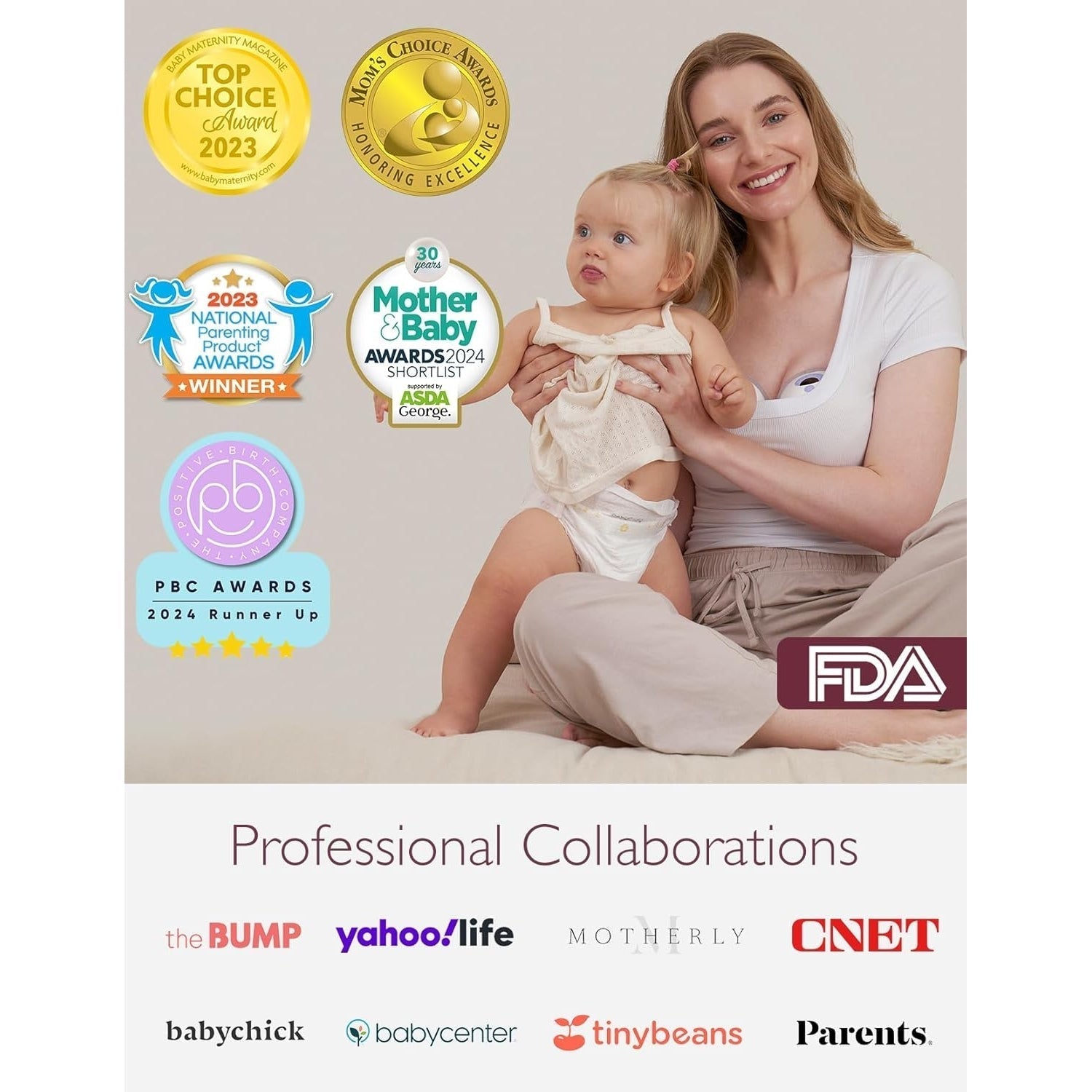Momcozy M5 Single Wearable Breast Pump Purple 120ml 0.51lb