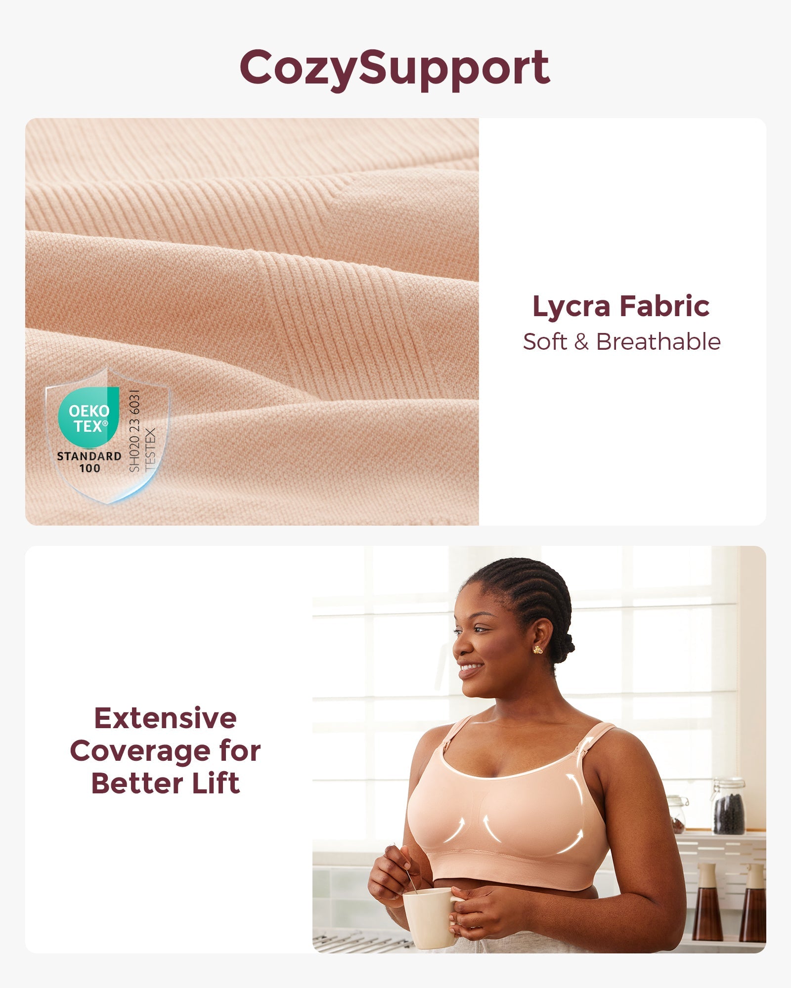 Momcozy Maternity Accessory 4-in-1 Hands-Free Pumping Bra Skin