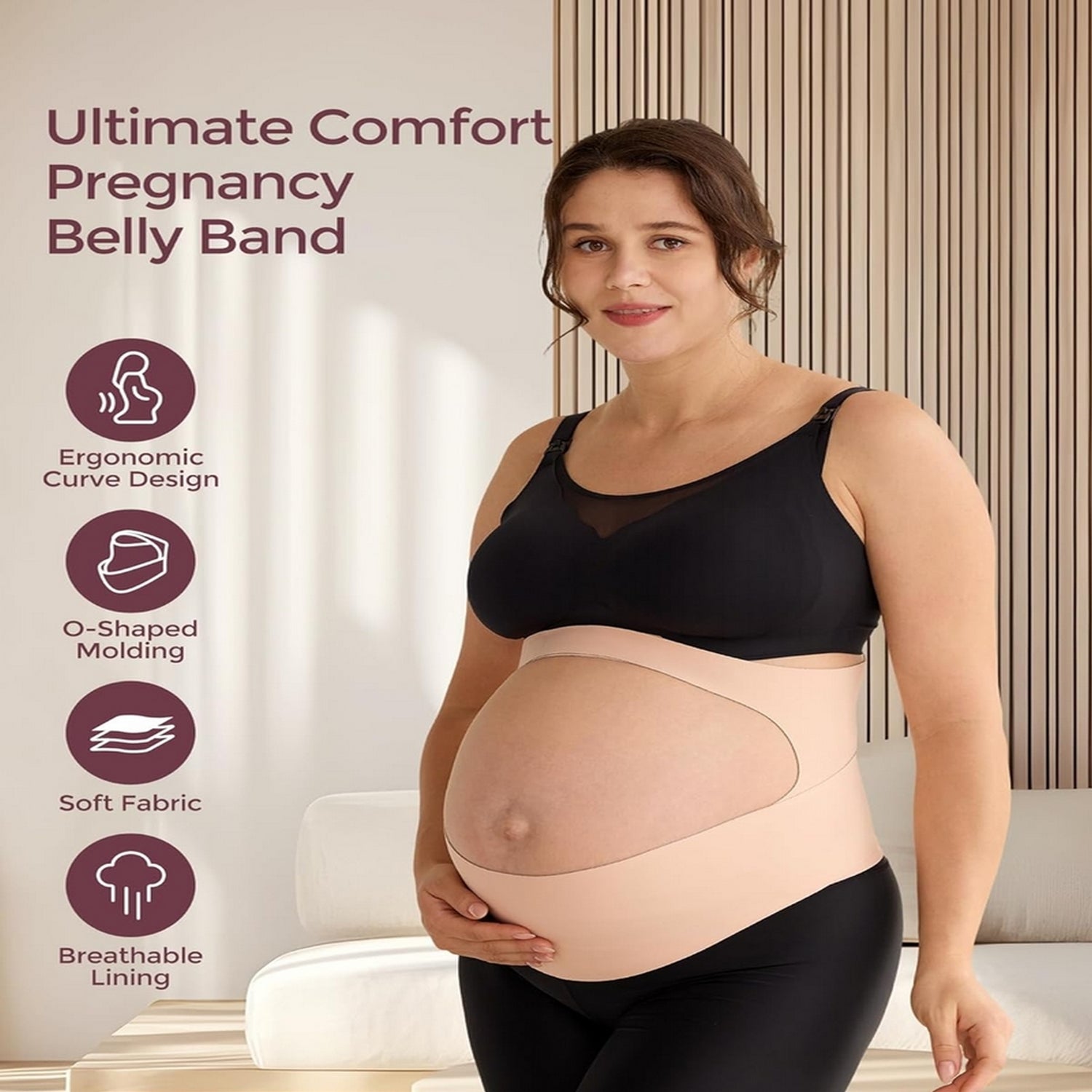 Momcozy Maternity Belt Ergonomic Support Belly Band Skin