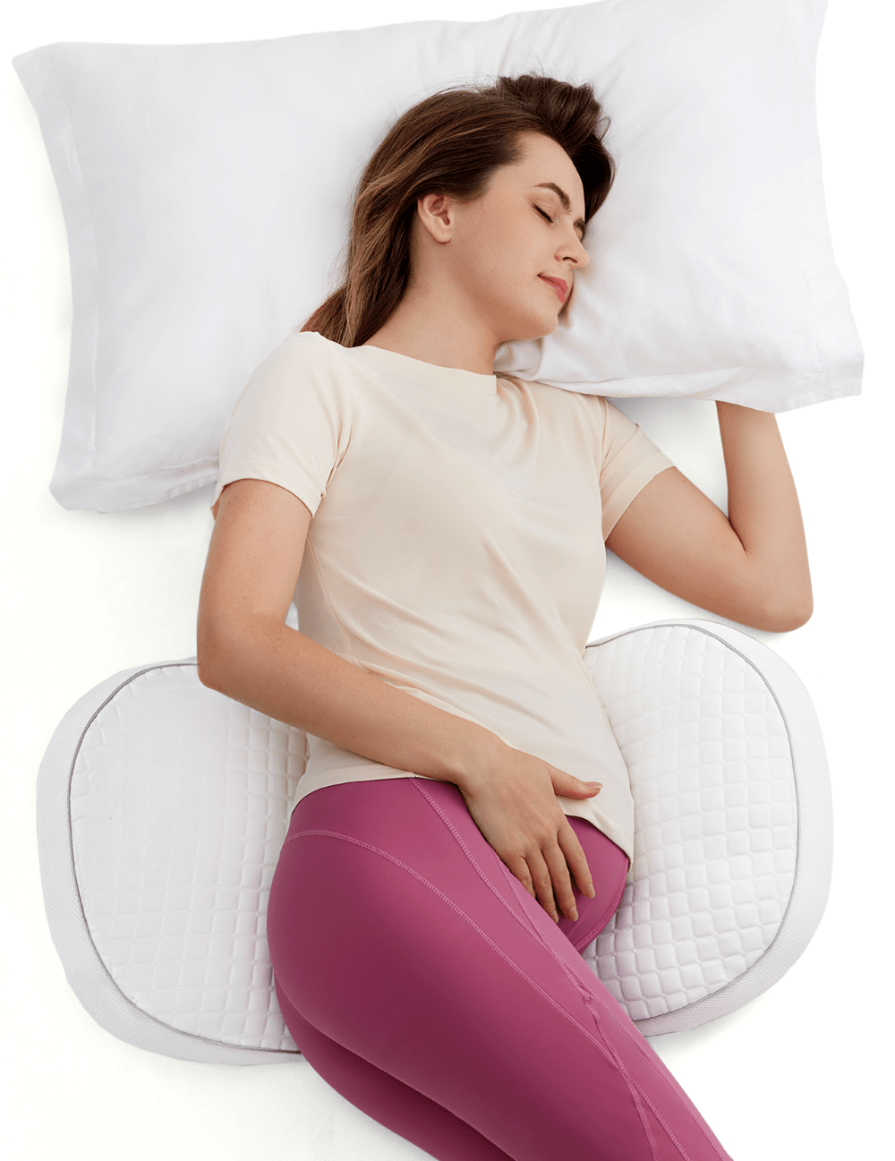 Momcozy Portable Maternity Accessory Belly Wedge Pillow White