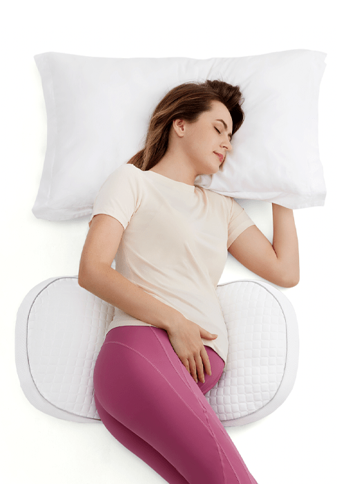 Momcozy Portable Maternity Accessory Belly Wedge Pillow White