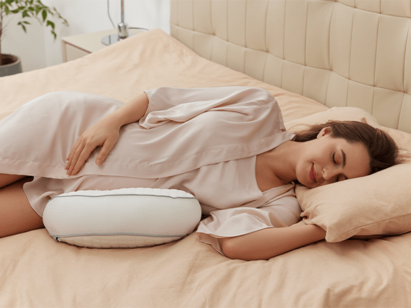 Momcozy Portable Maternity Accessory Belly Wedge Pillow White