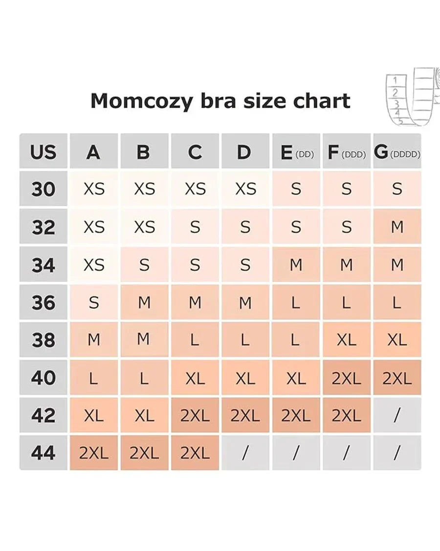 Momcozy YN08 Hands-Free Pumping Bra Soft Wire-Free Maternity Black