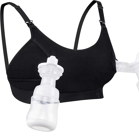 Momcozy YN08 Hands-Free Pumping Bra Soft Wire-Free Maternity Black
