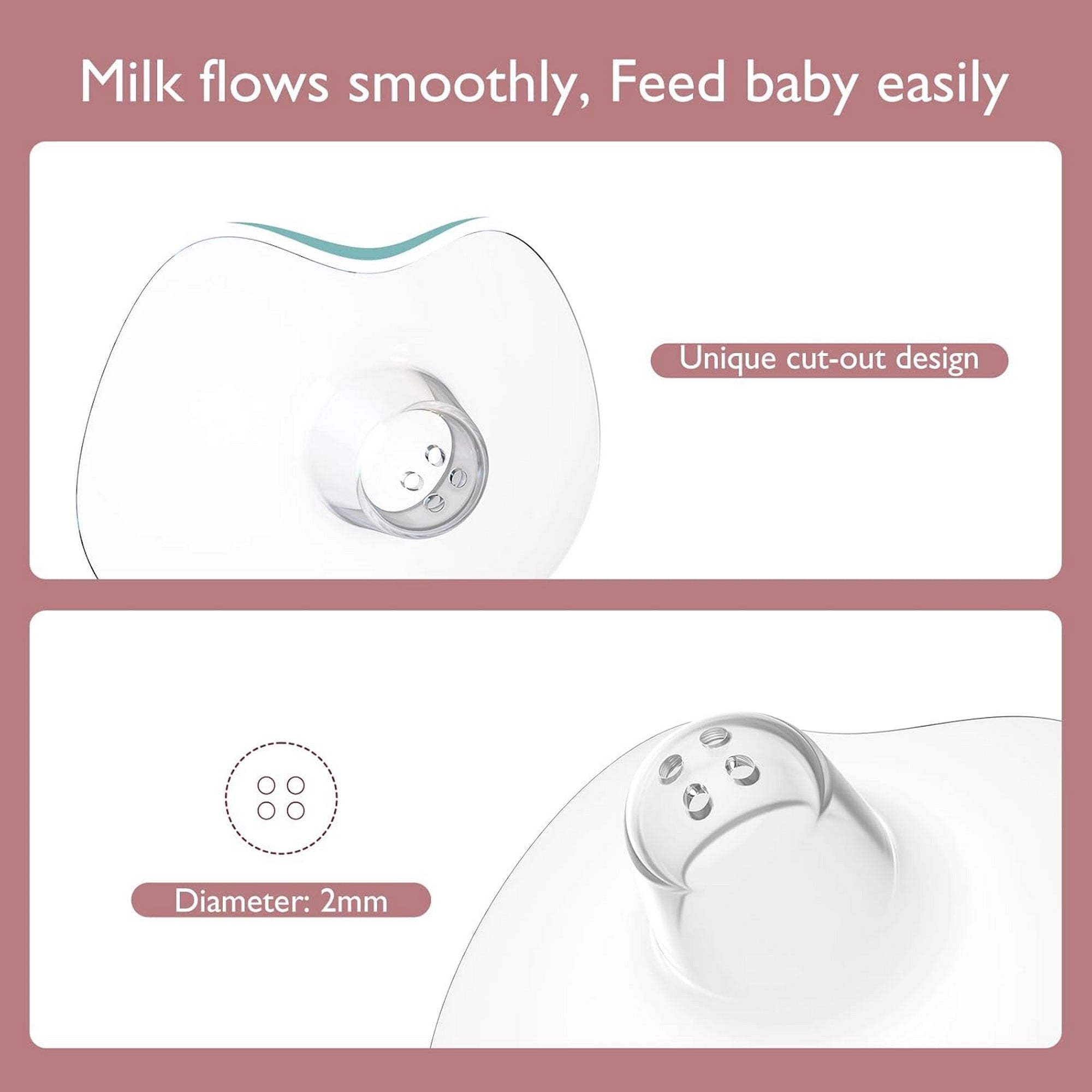 Momcozy Nipple Shields 20mm Breastfeeding Access Transparent 0.22lb