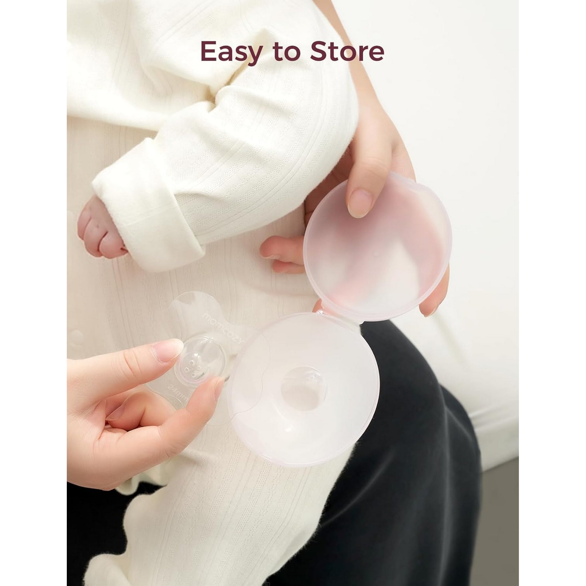 Momcozy Nipple Shields 24mm Breastfeeding Accessory Transparent 0.22lb
