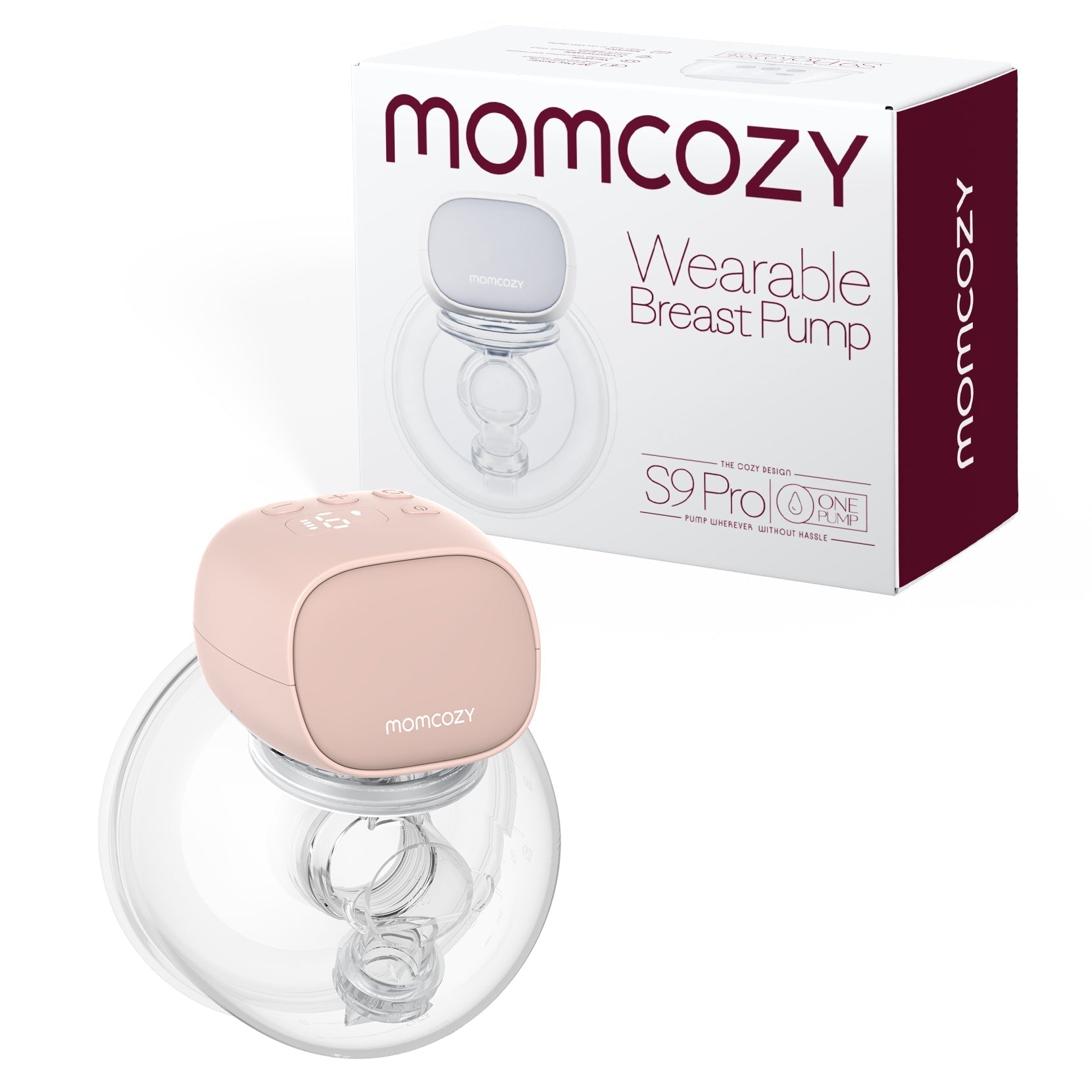 Momcozy S9 Pro Single Hands-Free Breast Pump Pink 0.55lb
