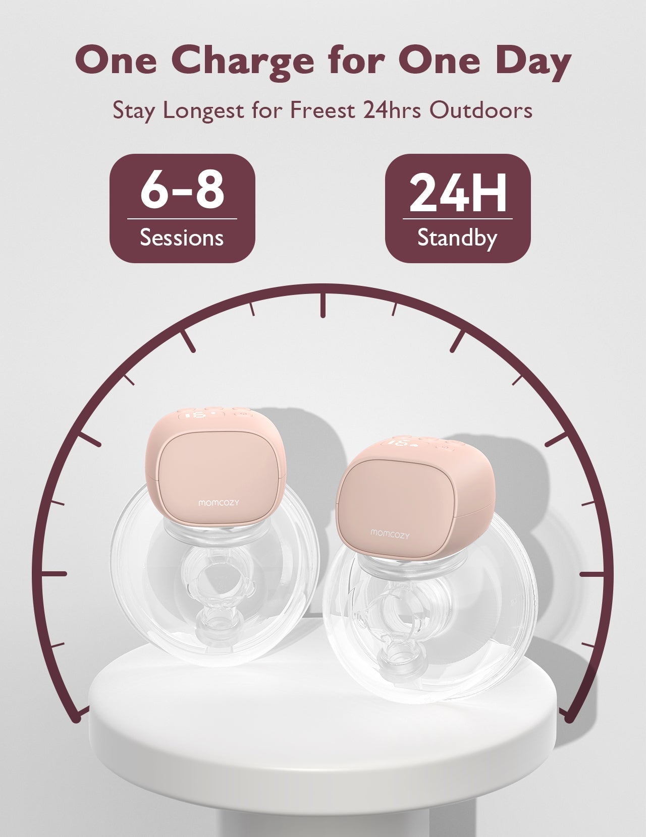 Momcozy S9 Pro Single Hands-Free Breast Pump Pink 0.55lb