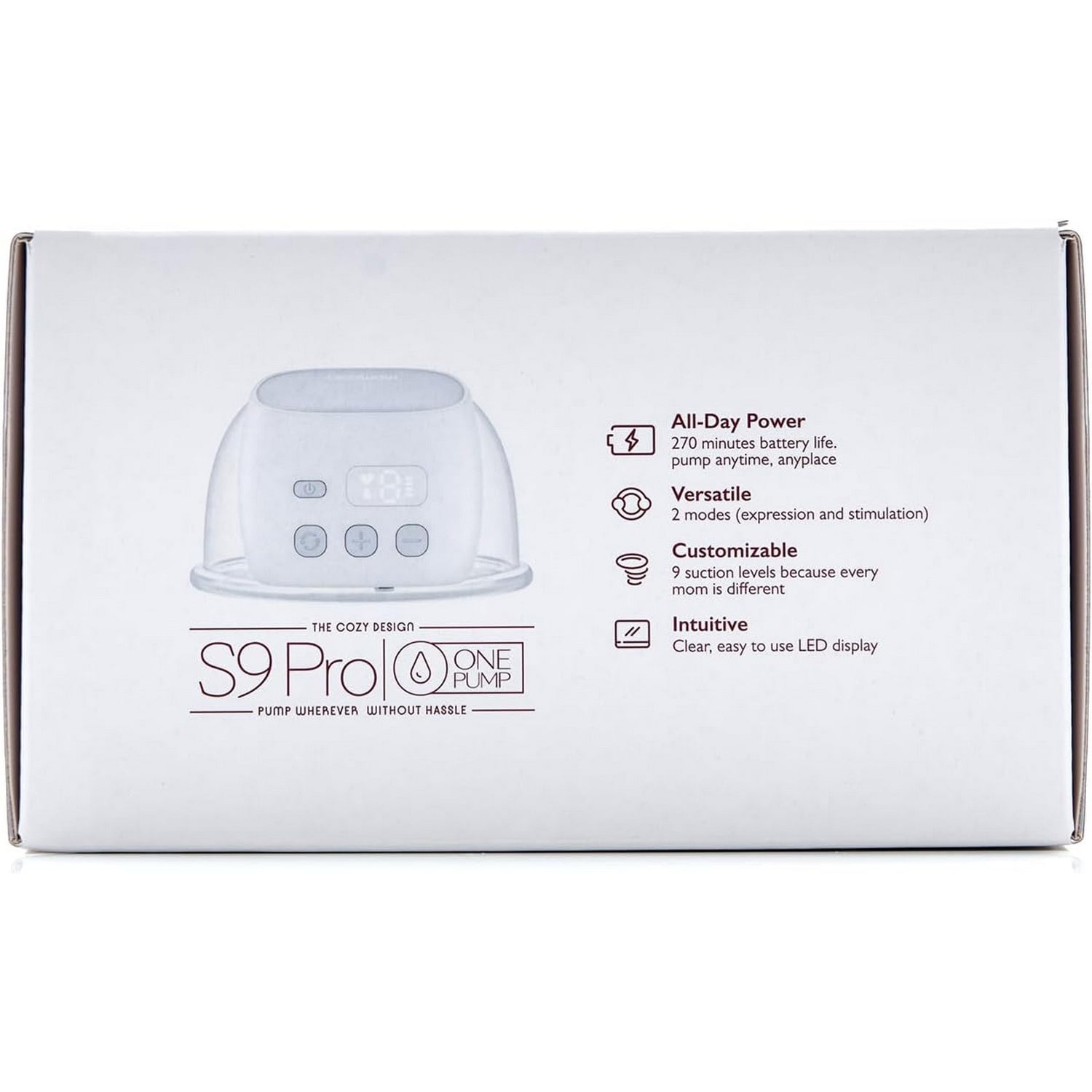 Momcozy S9 Pro Single Hands Free Breast Pump Purple 0.55lb