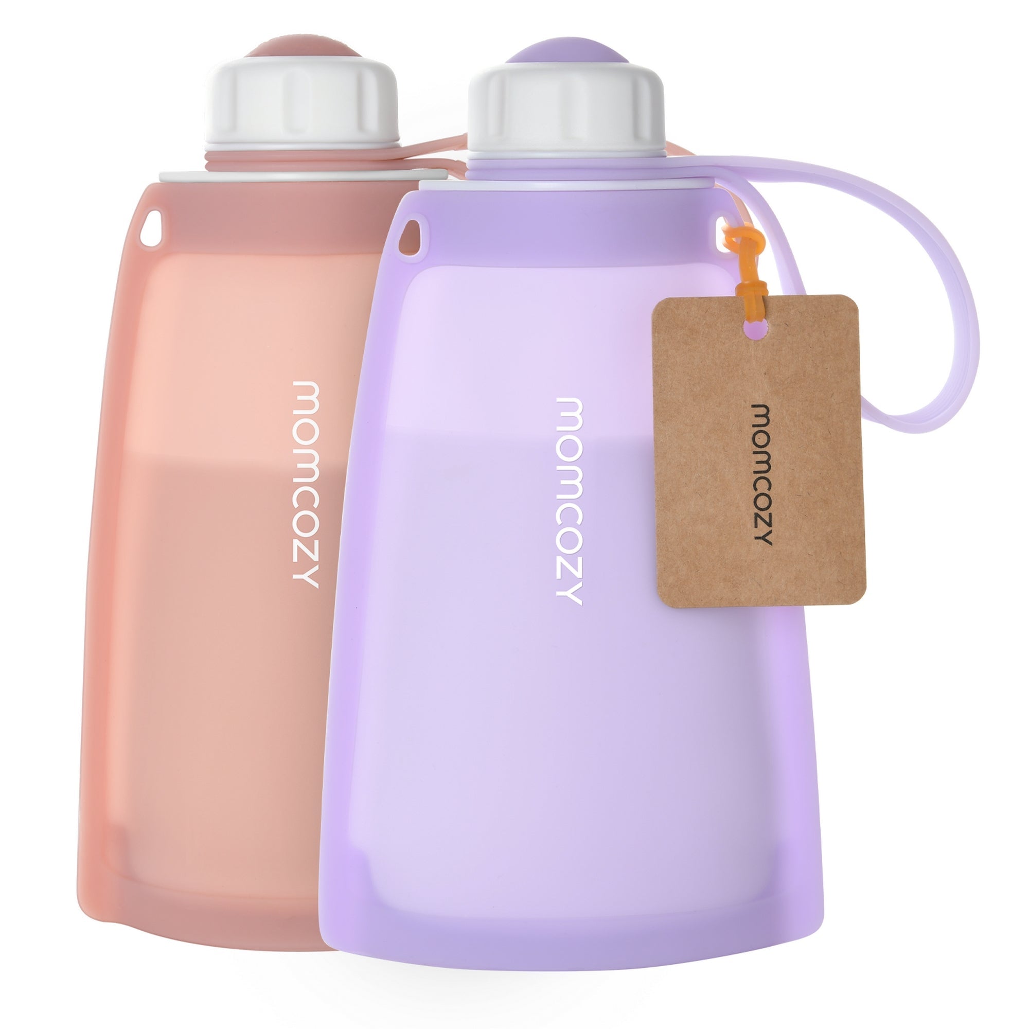 Momcozy Silicone Milk Storage Bags 2pcs Purple and White 0.42lb