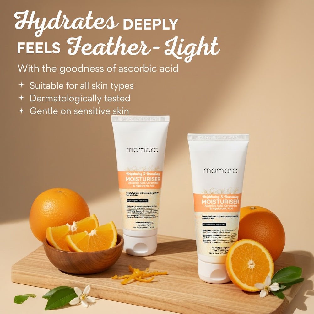 Momora Brightening & Nourishing Moisturiser Hyaluronic Acid Vitamin C Pregnancy Safe 3.53oz