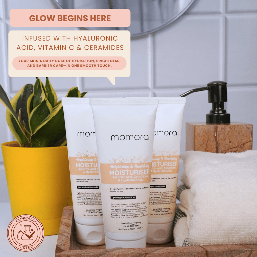 Momora Brightening & Nourishing Moisturiser Hyaluronic Acid Vitamin C Pregnancy Safe 3.53oz