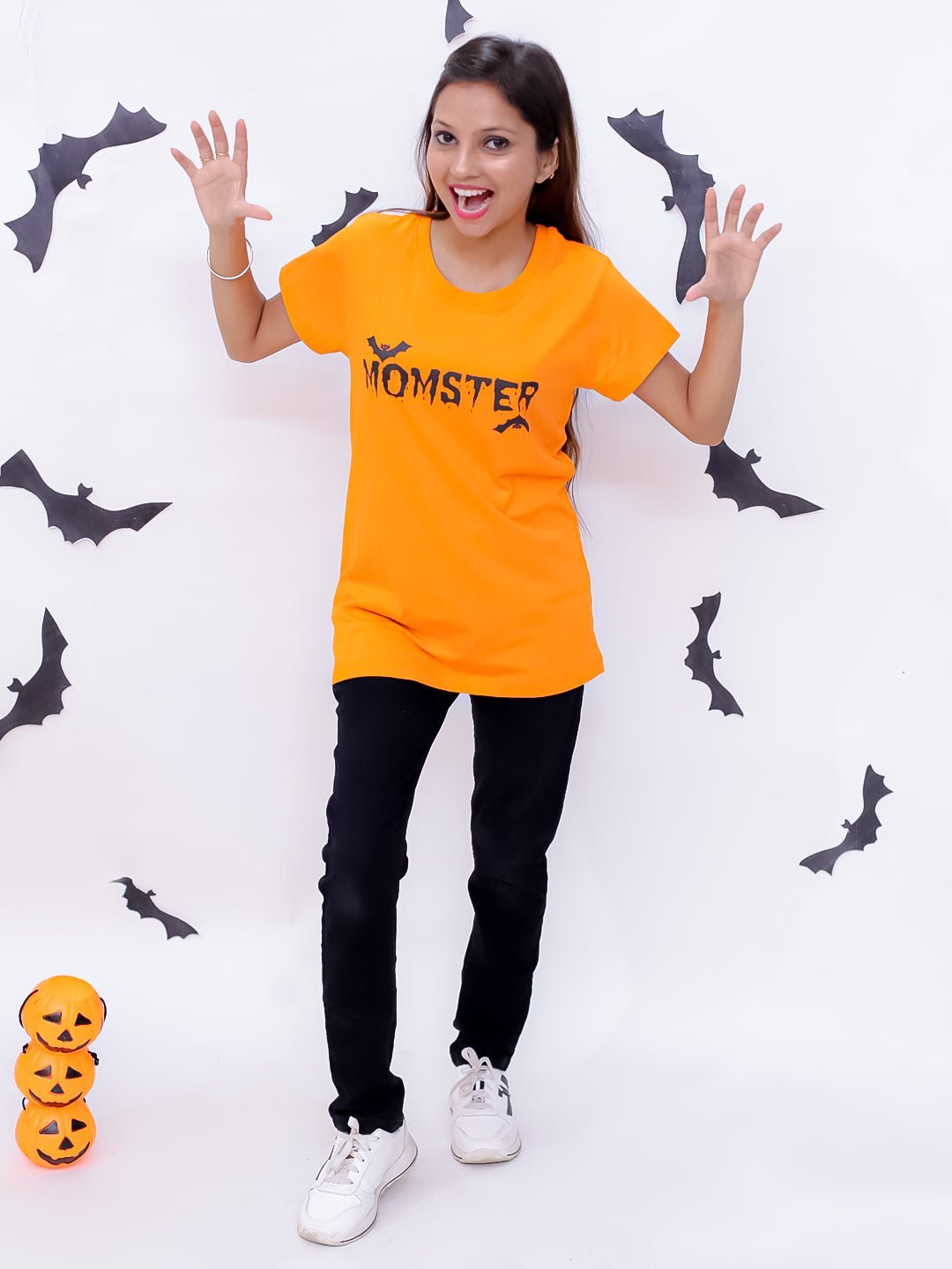 Monster Family Print Men's Women's And Kid's T-shirts Twinning Combo Of 3