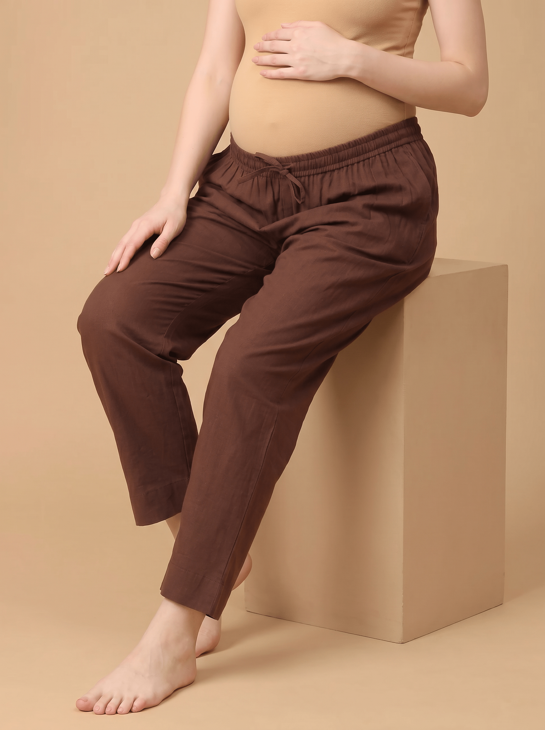  Mud-About You Maternity Lounge Pants with Drawstring Brown