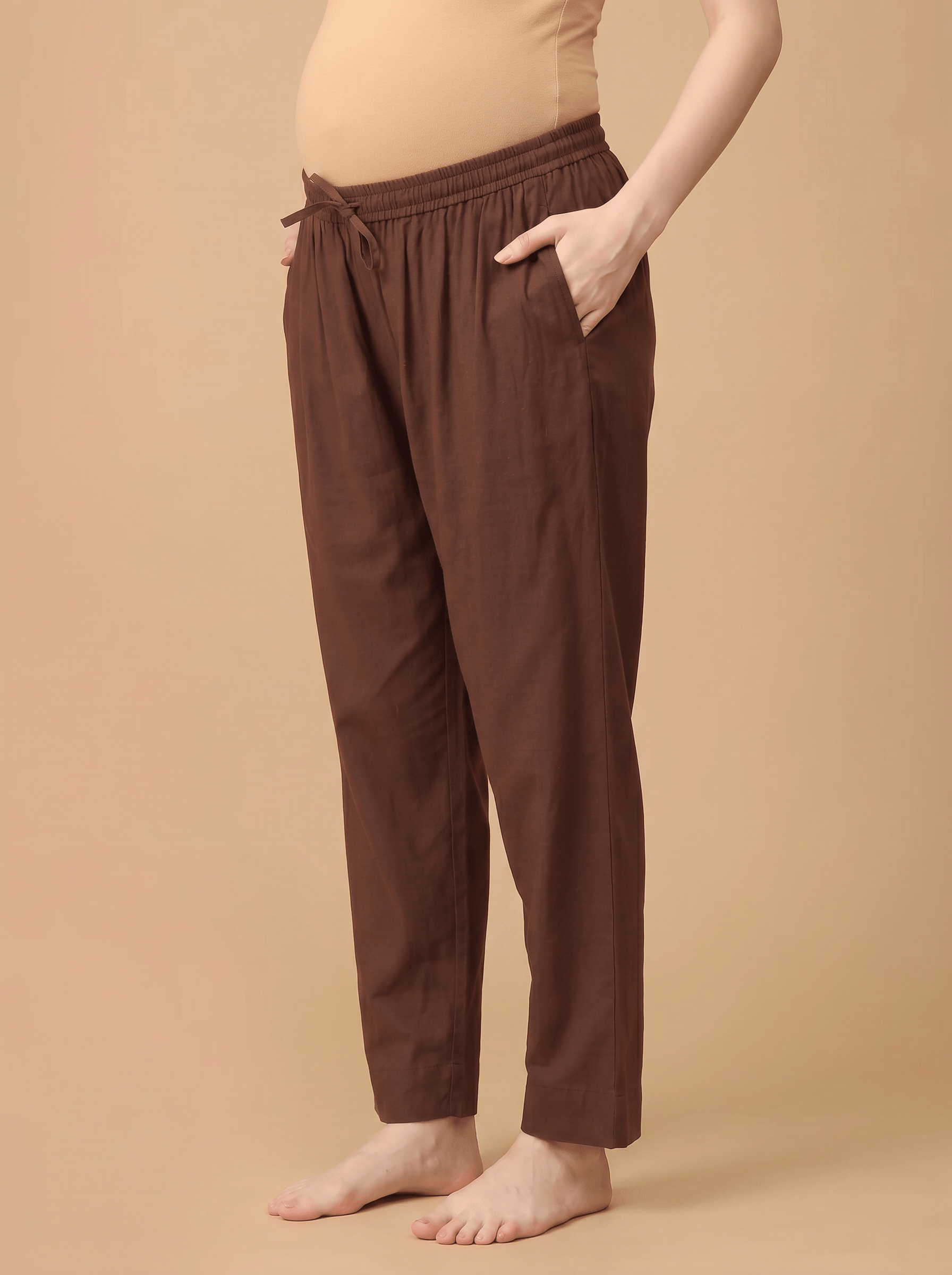  Mud-About You Maternity Lounge Pants with Drawstring Brown