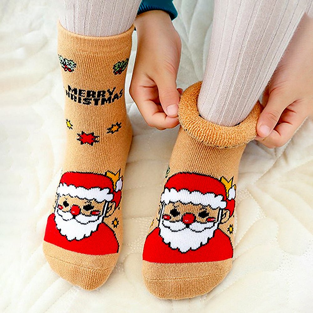 Little Surprise Box Multicolor Christmas Ankle Length Socks Set