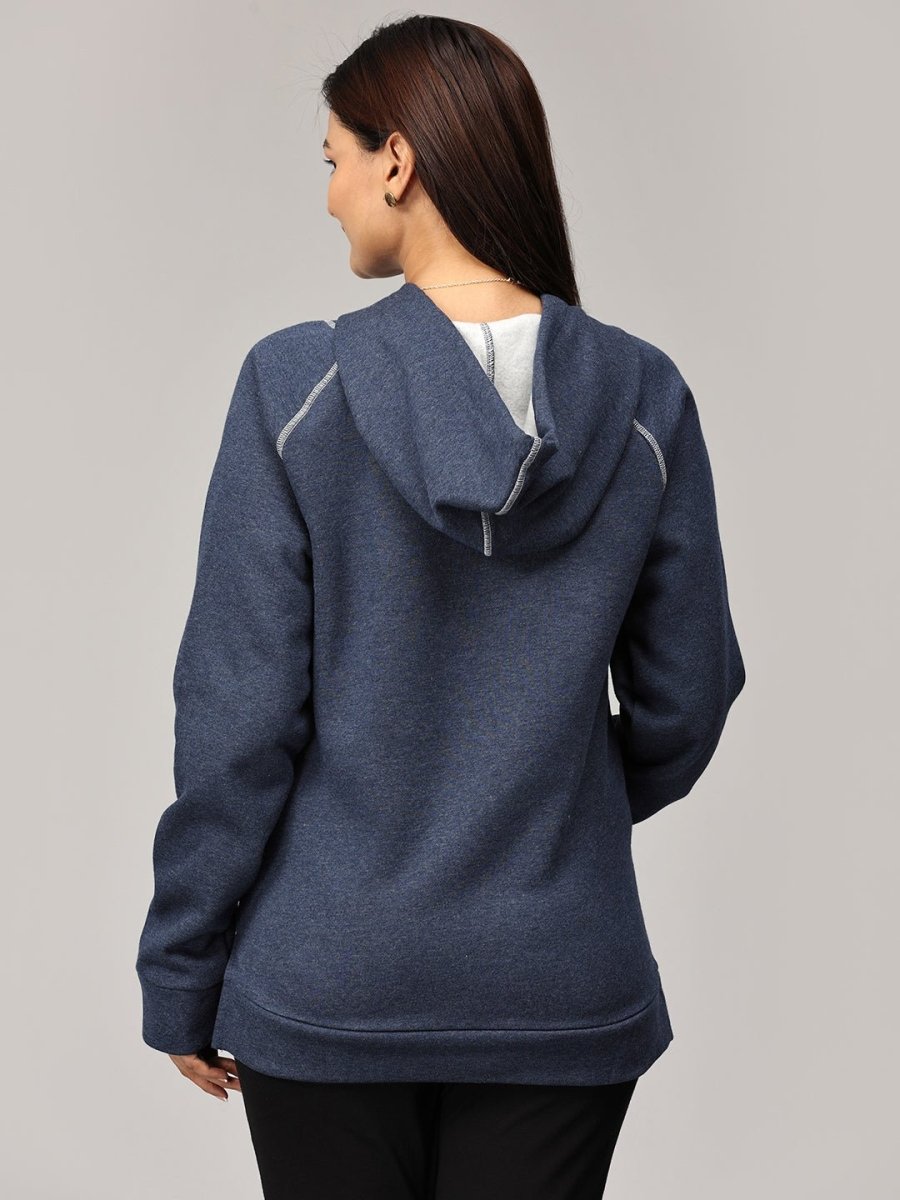  Mumma Shines Maternity and Nursing Hoodie Sweatshirt Navy