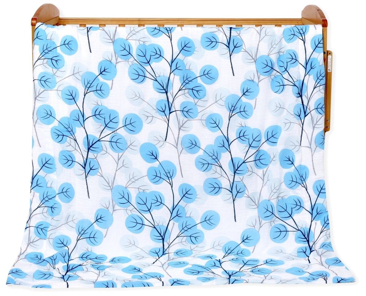 Blue Forest 1 PC Kids Cotton Muslin Dohar With Hand Screen Print