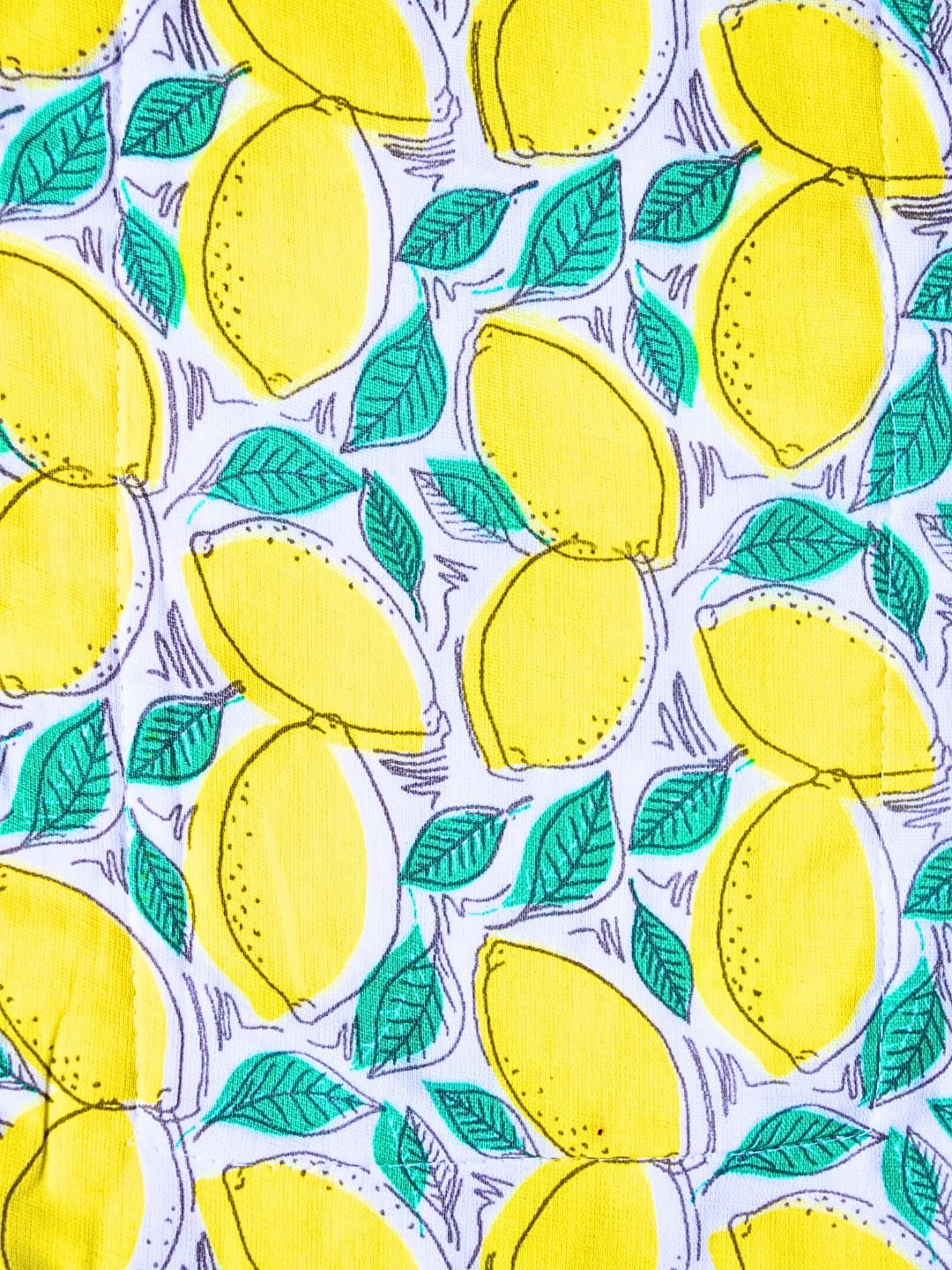 Fruity Pineapple And Lime Muslin Burp Cloth Combo Of 2