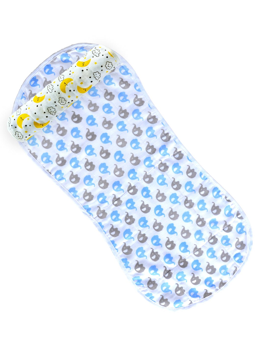 Moon And Stars-Mumbo Jumbo 100% Cotton Muslin Burp Cloth Combo Of 2 For Babies