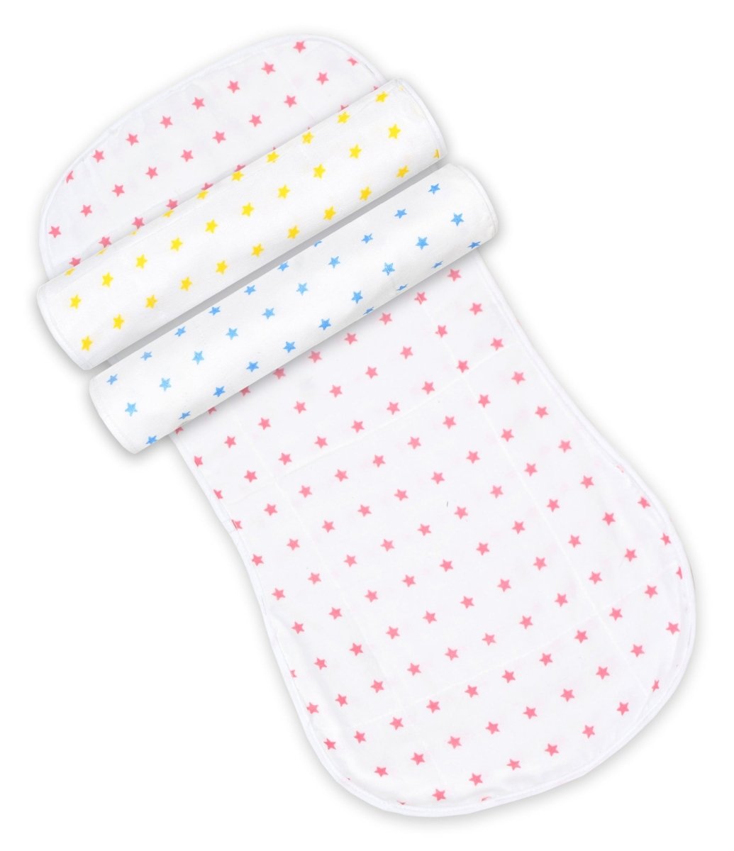 100% Cotton Muslin Burp Cloth Combo Of 3 For Babies