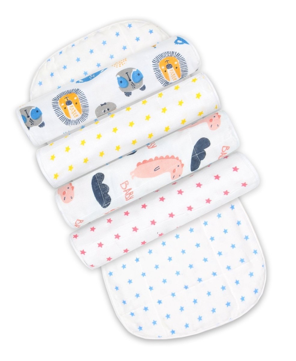 Option 5 Muslin Burp Cloth 5 Pcs Combo For Babies